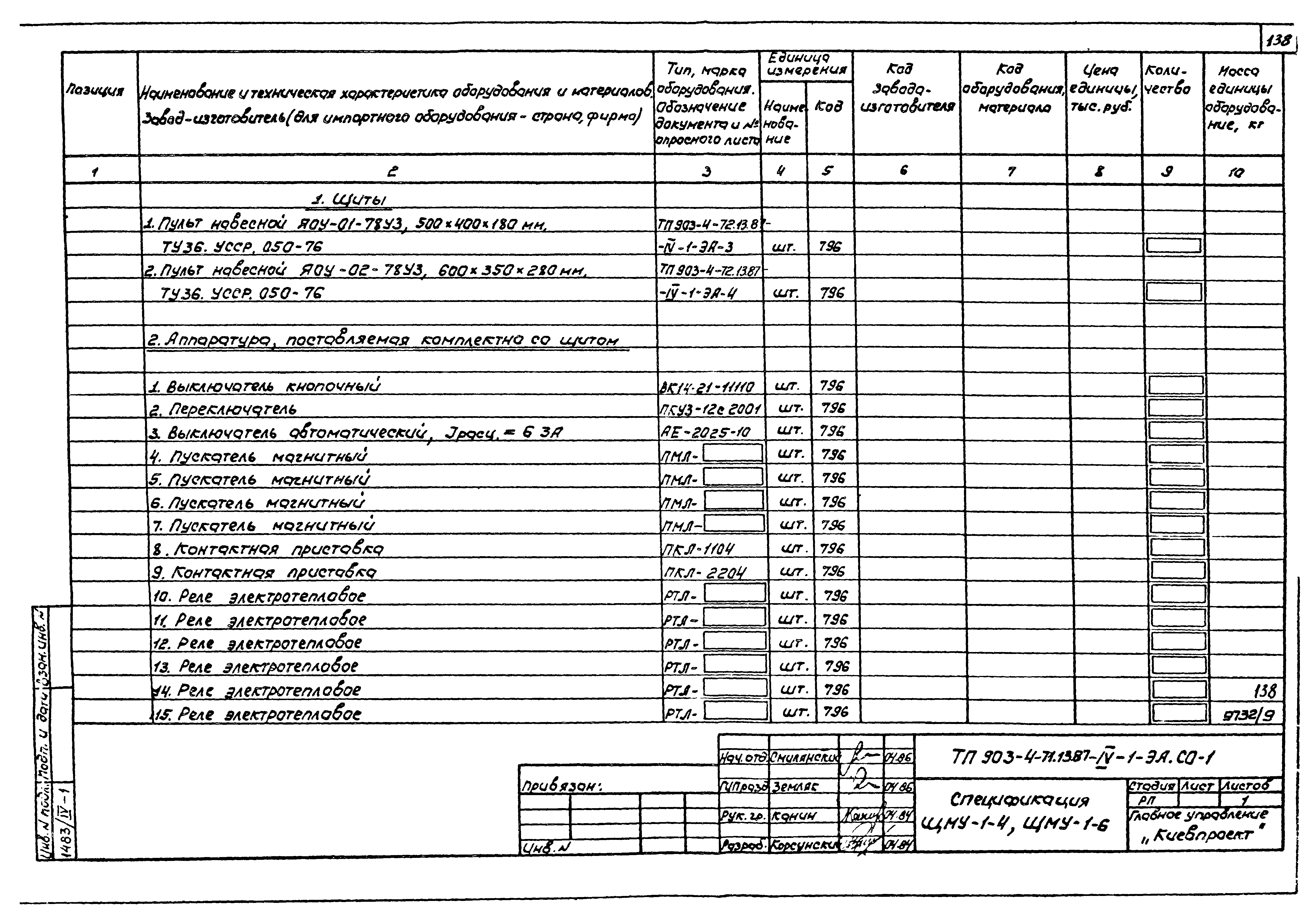 Типовой проект 903-4-71.13.87