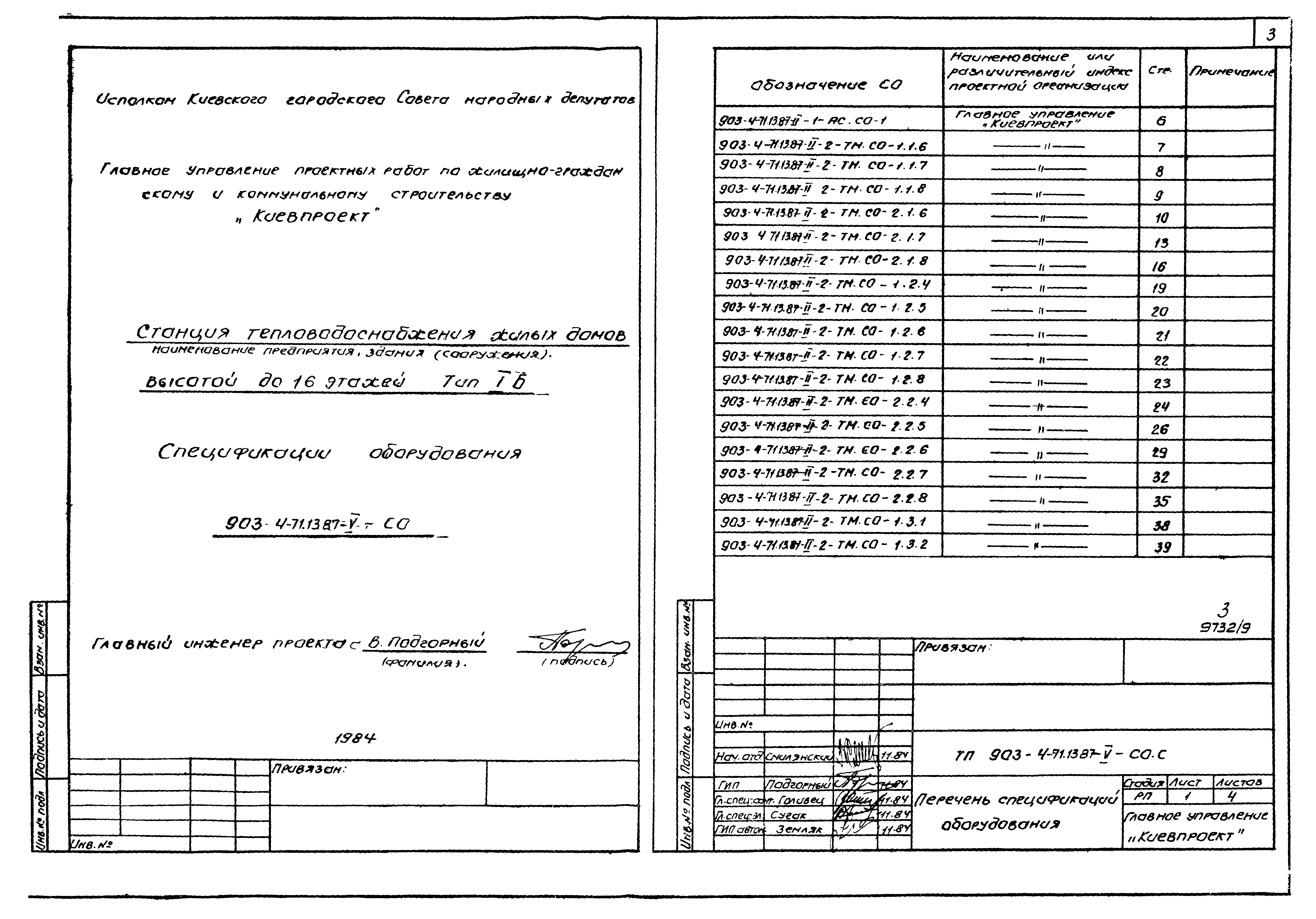 Типовой проект 903-4-71.13.87