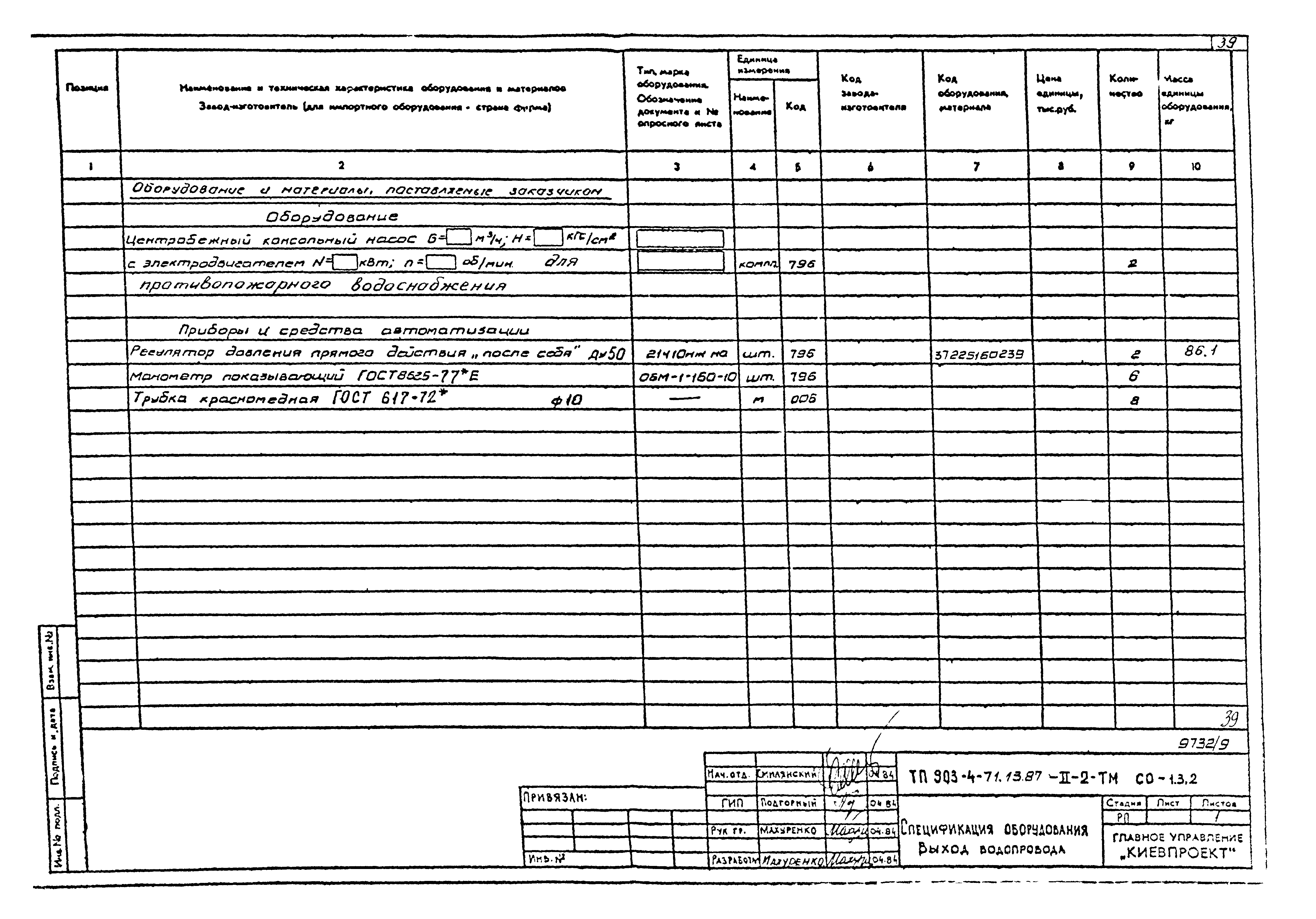 Типовой проект 903-4-71.13.87