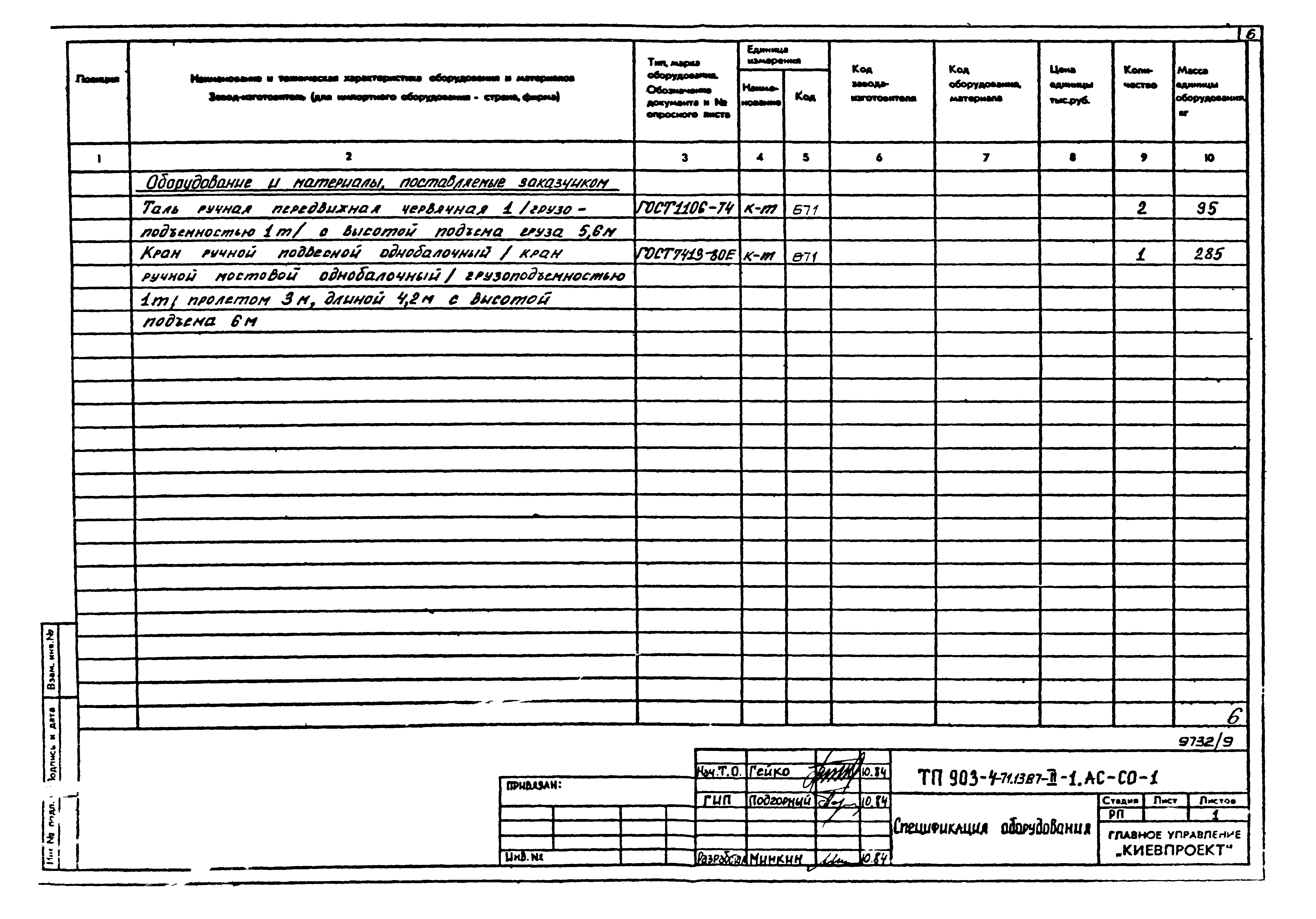 Типовой проект 903-4-71.13.87