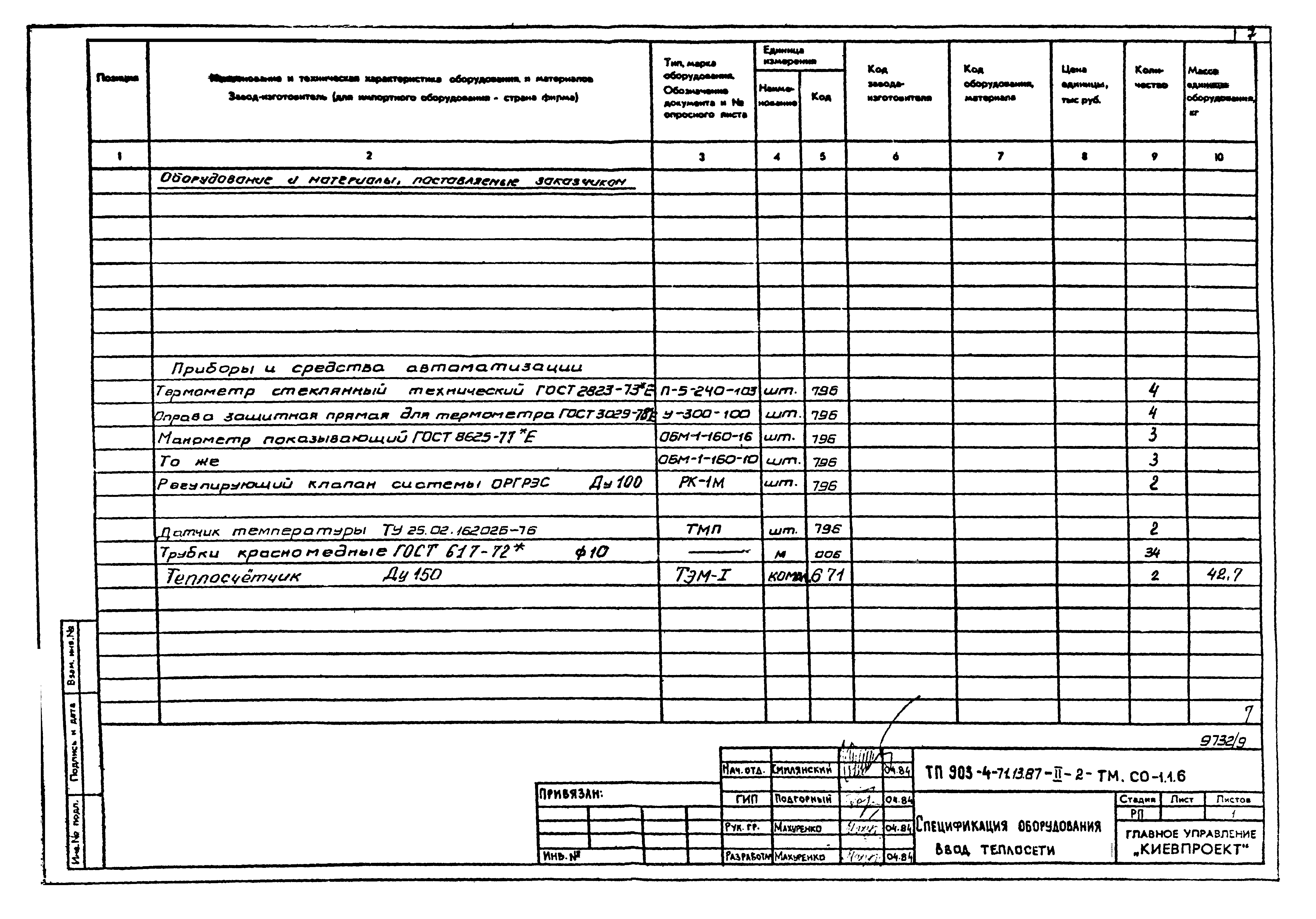 Типовой проект 903-4-71.13.87