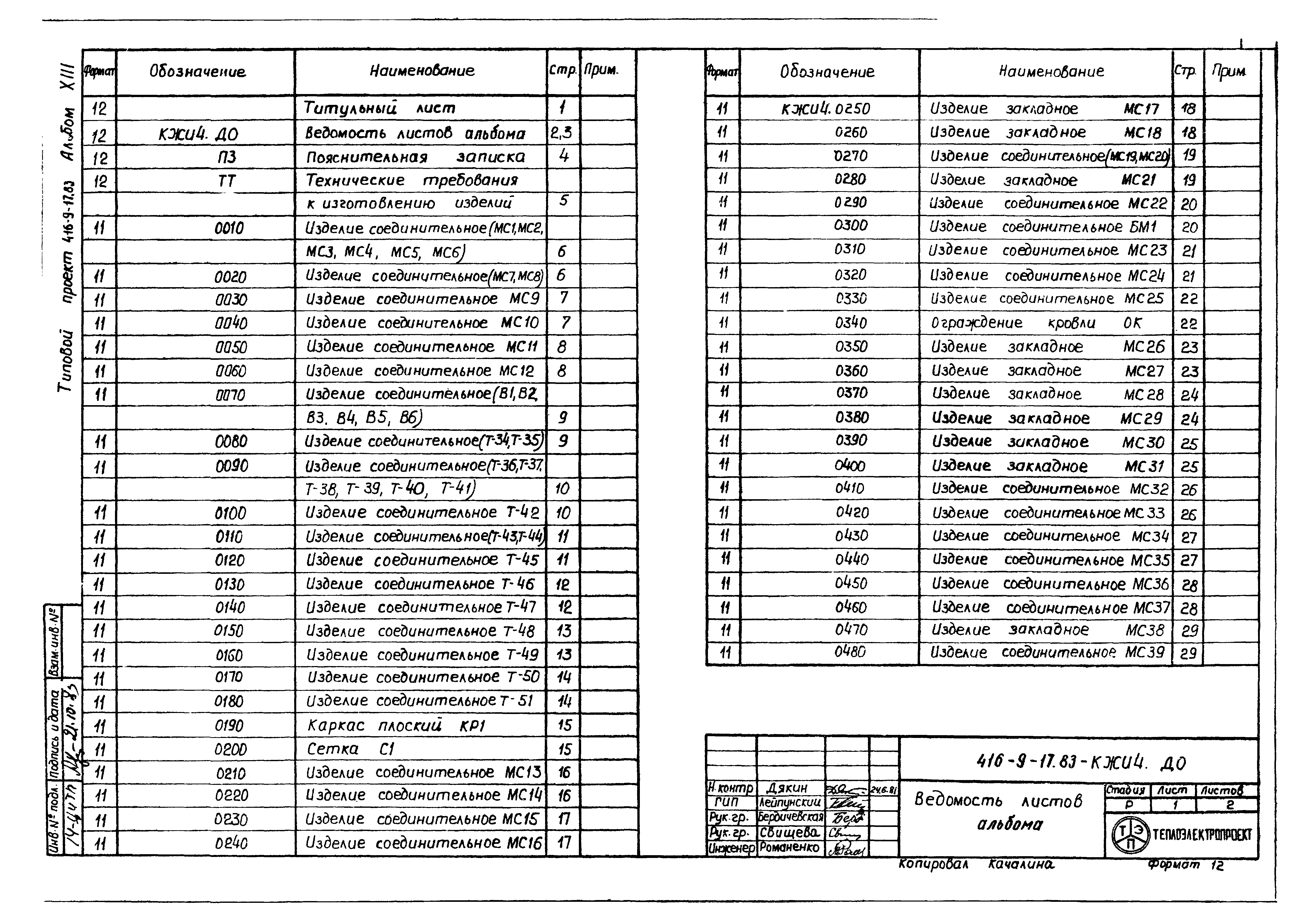 Типовой проект 416-9-17.83