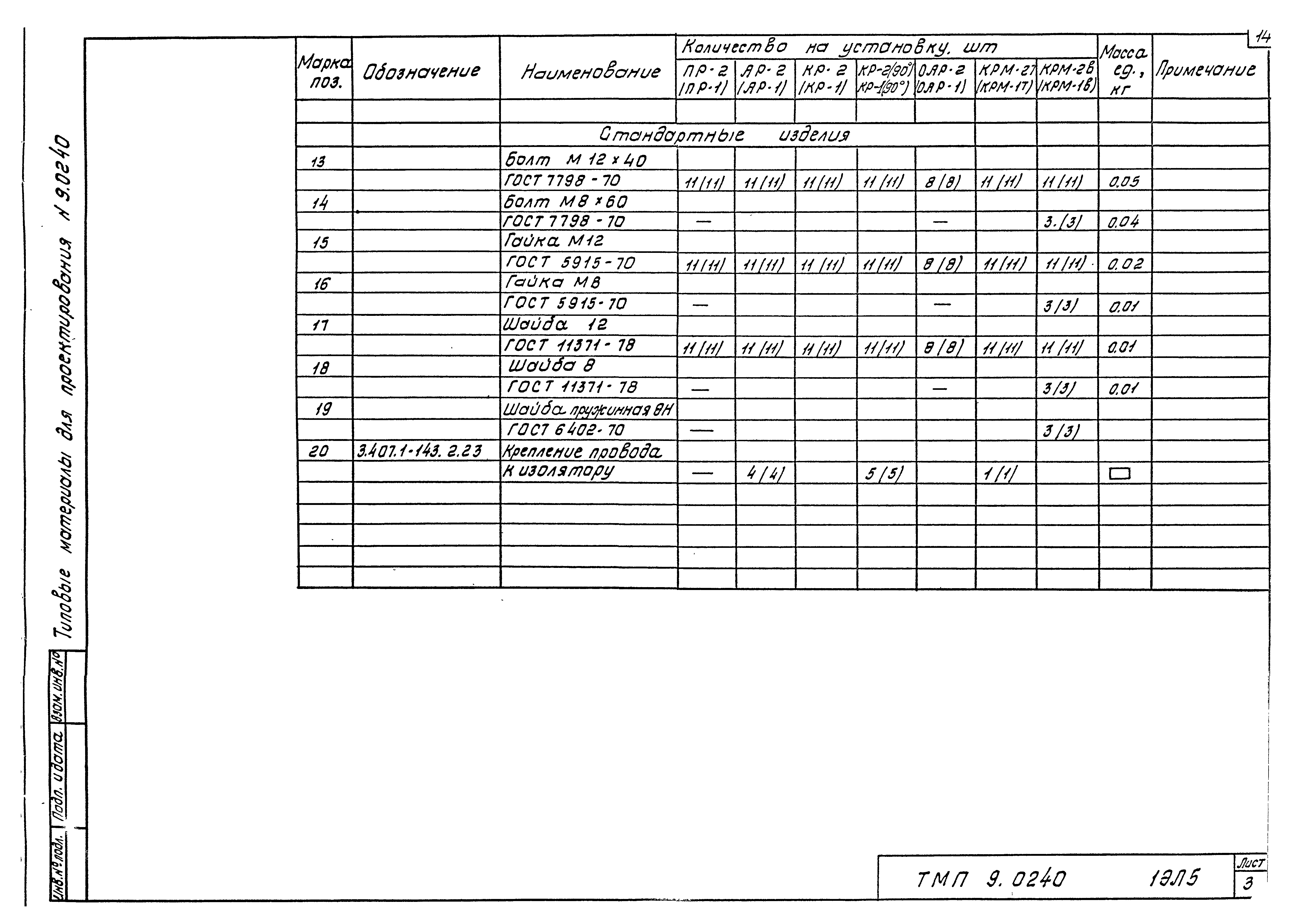 Типовой проект 9.0240