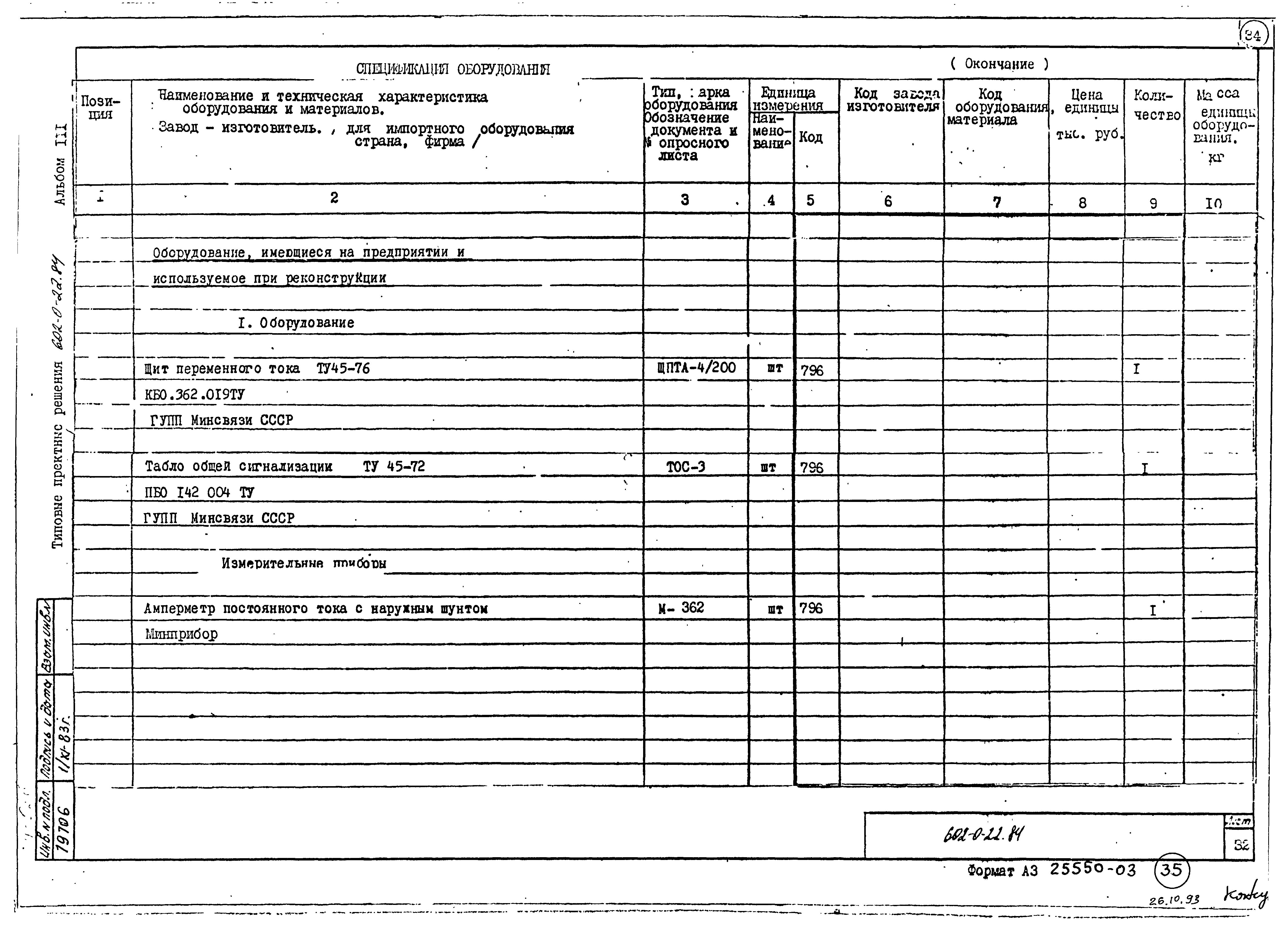 Типовые проектные решения 602-0-22.84