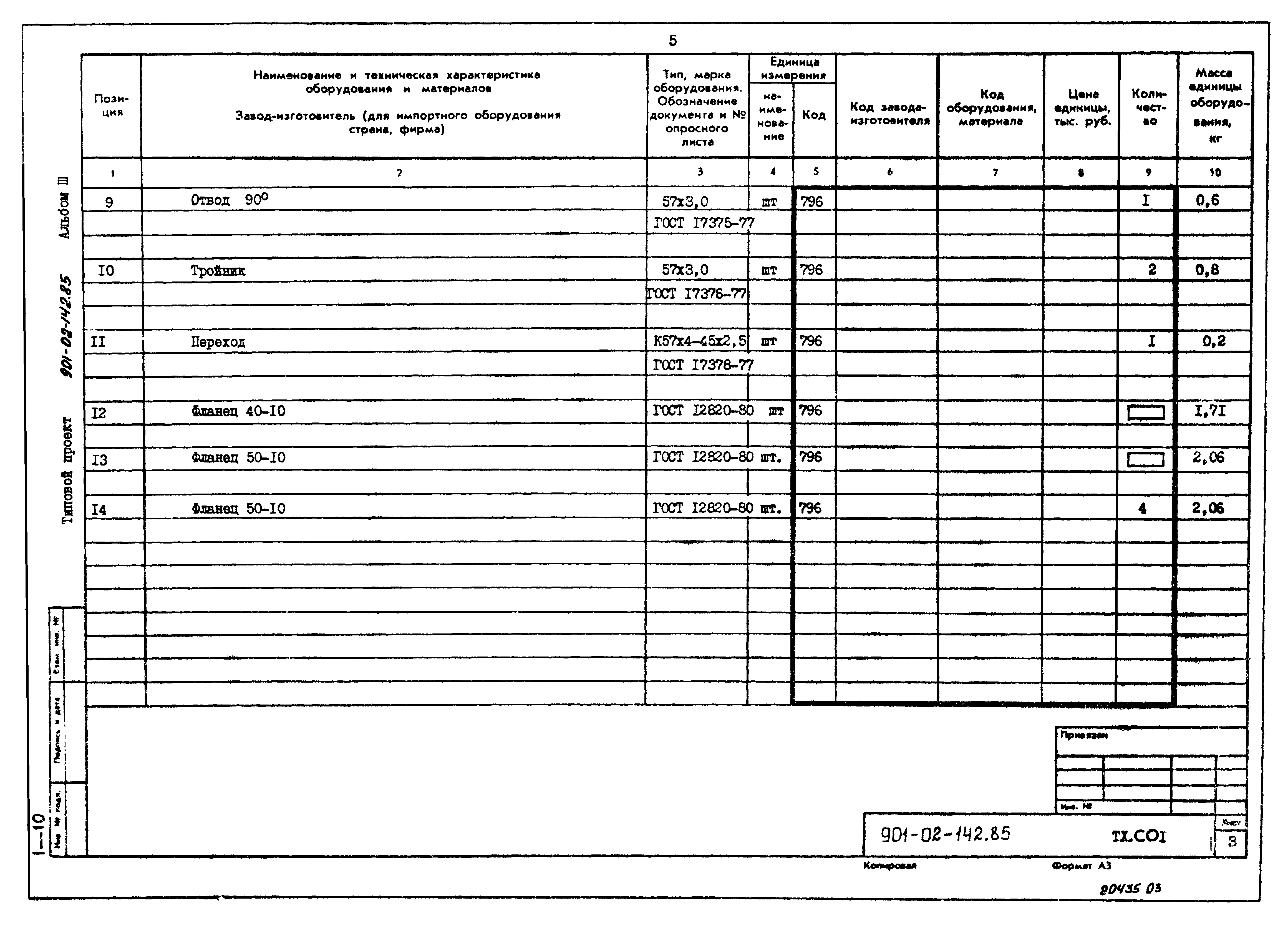 Типовые проектные решения 901-02-142.85