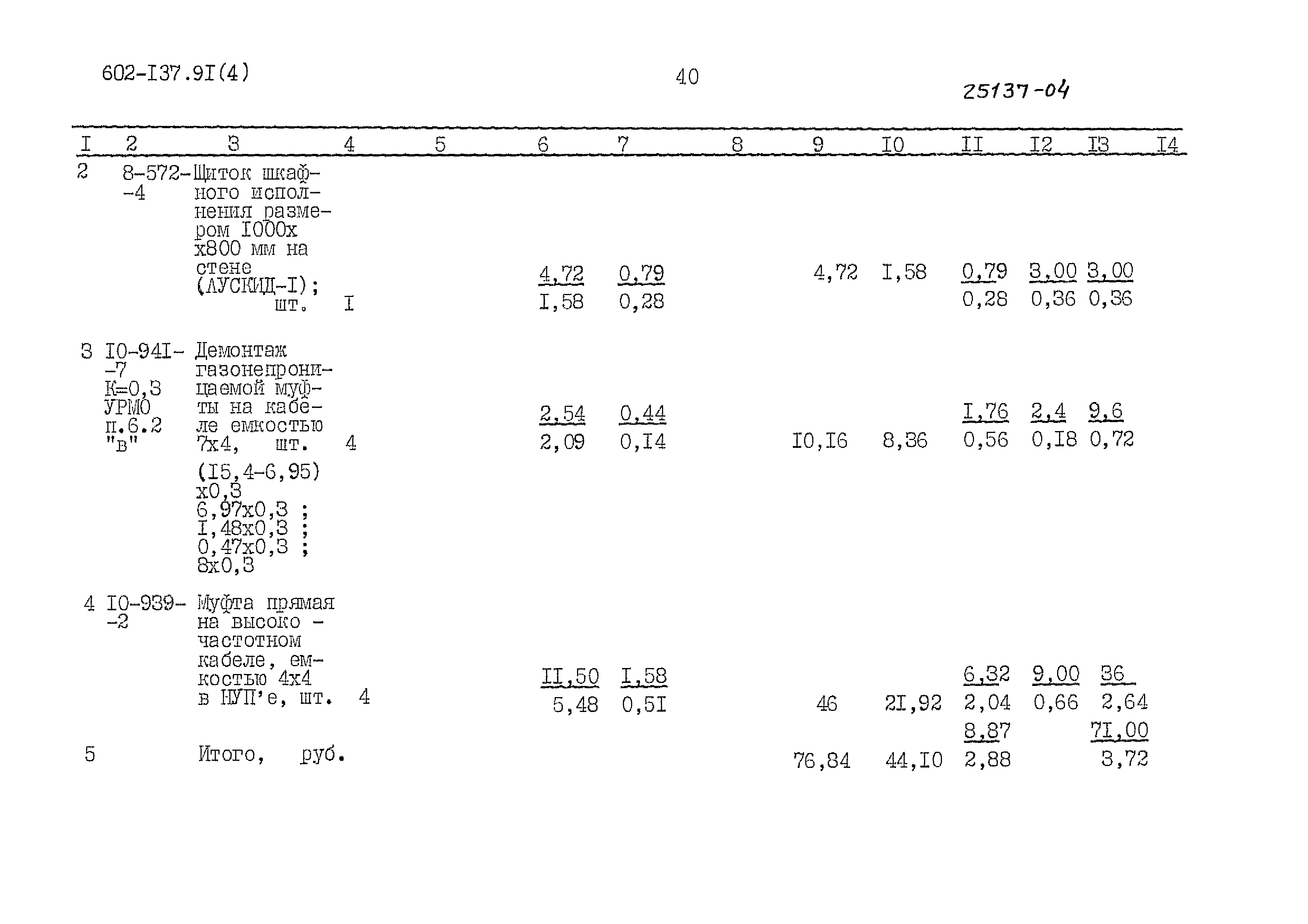 Типовой проект 602-137.91