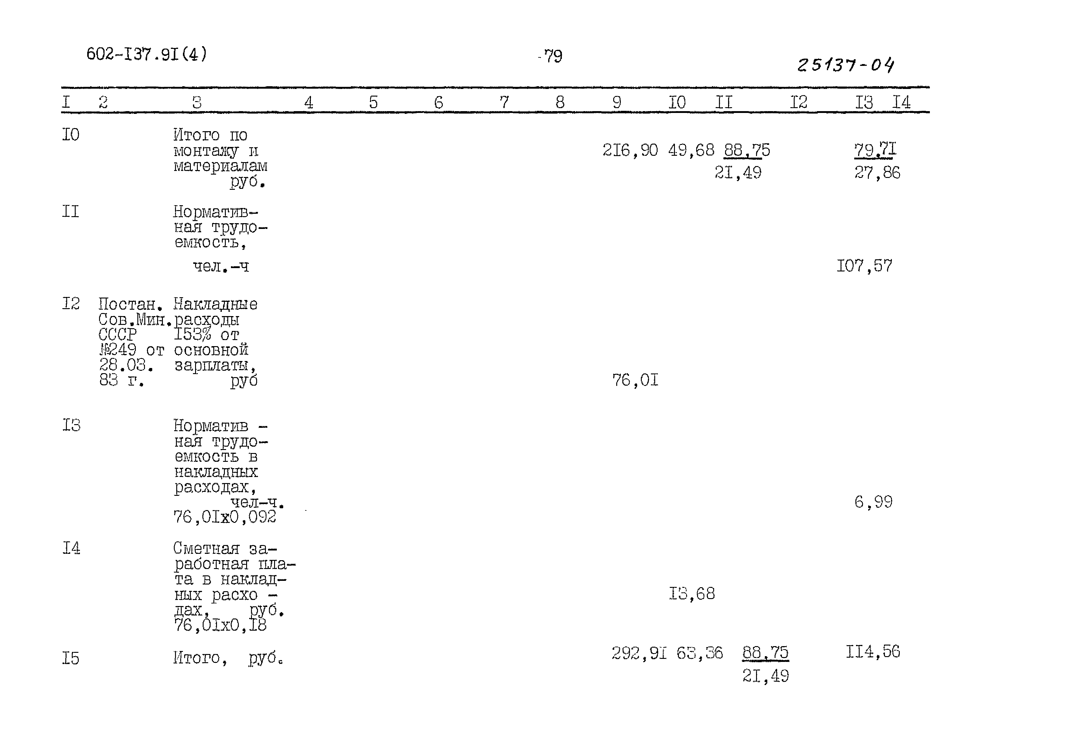 Типовой проект 602-137.91