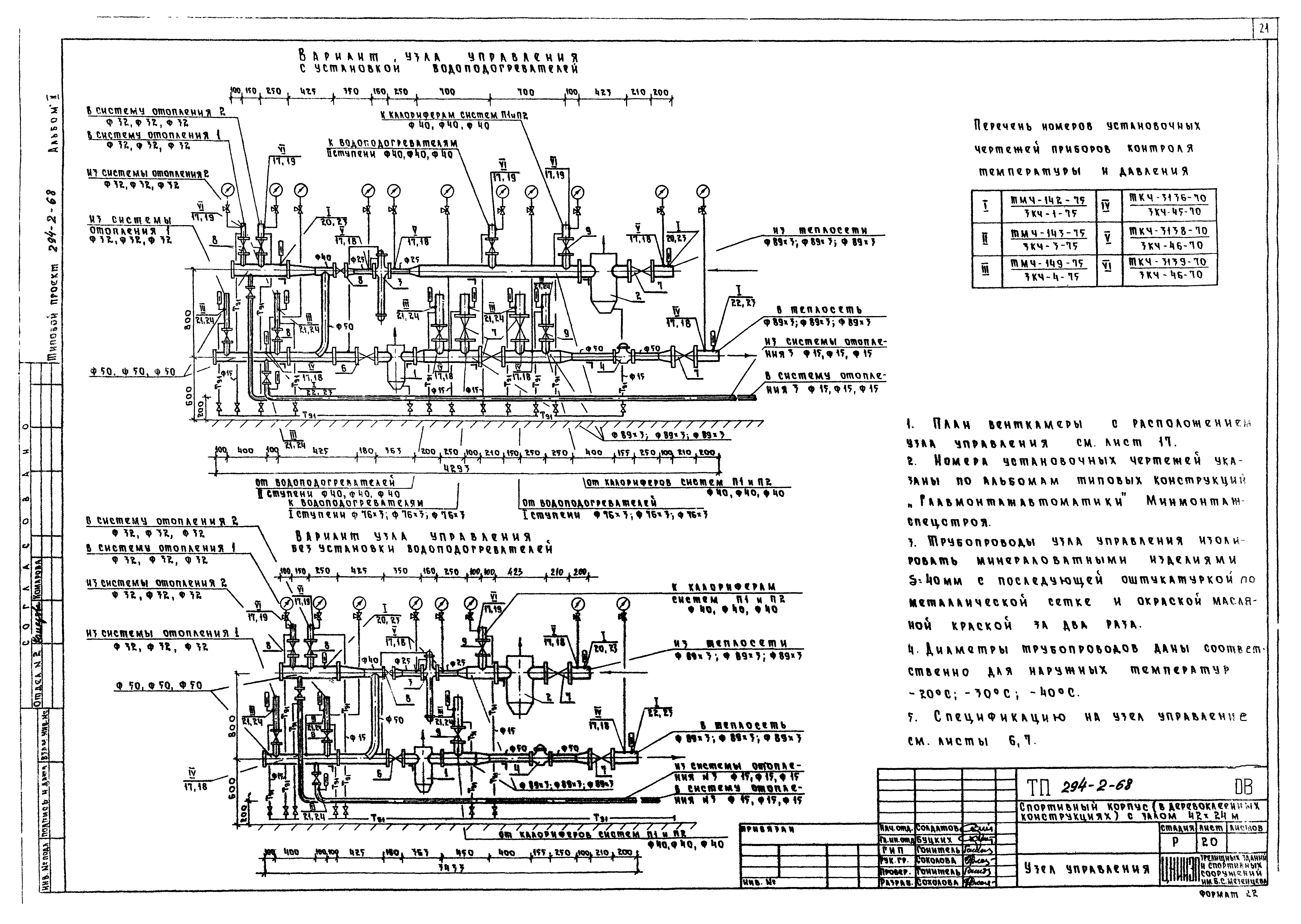 Скачать Типовой проект 294-2-68 Альбом II. Отопление и вентиляция.  Водопровод и канализация. Автоматизация сантехустройств