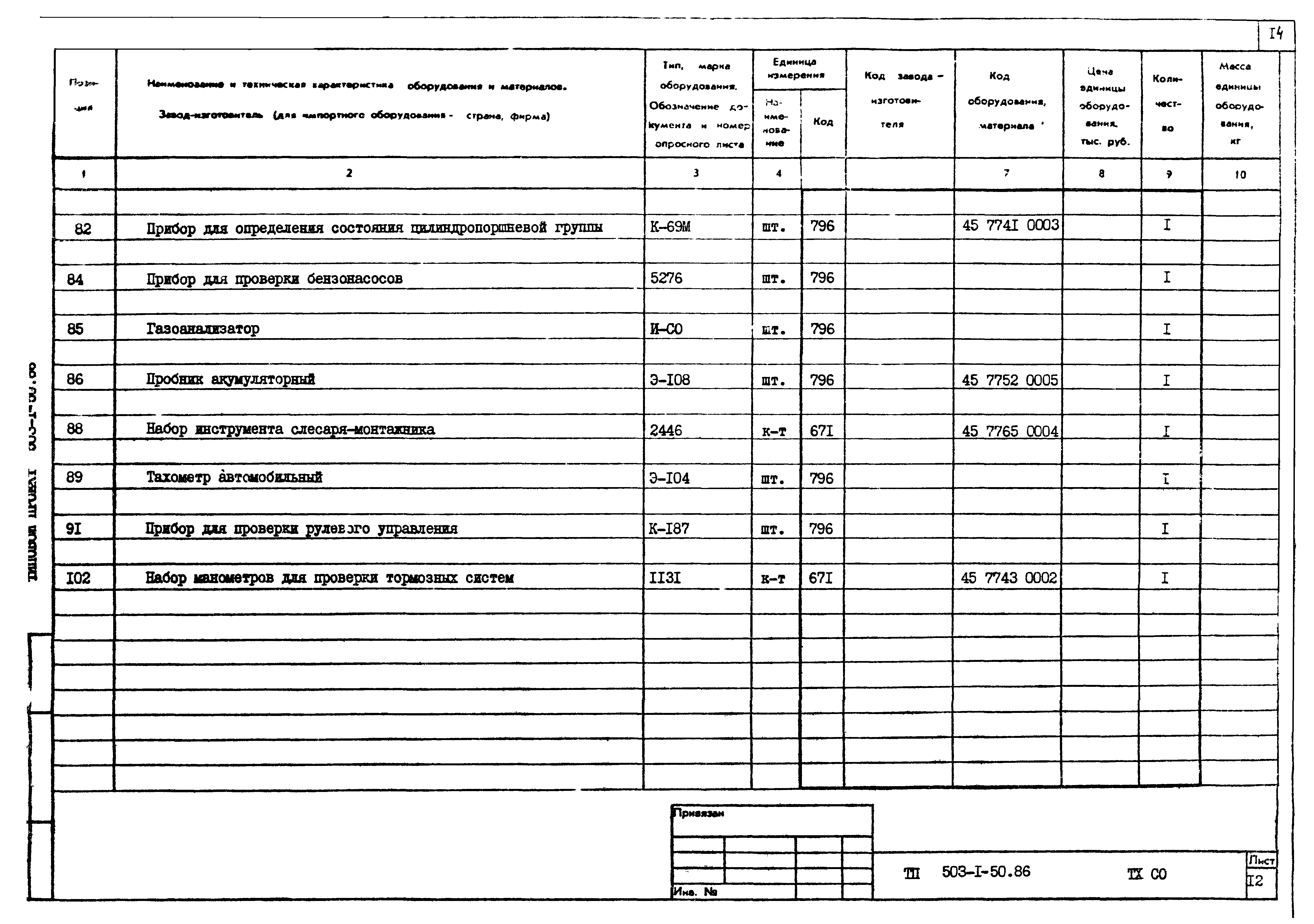 Типовой проект 503-1-50.86