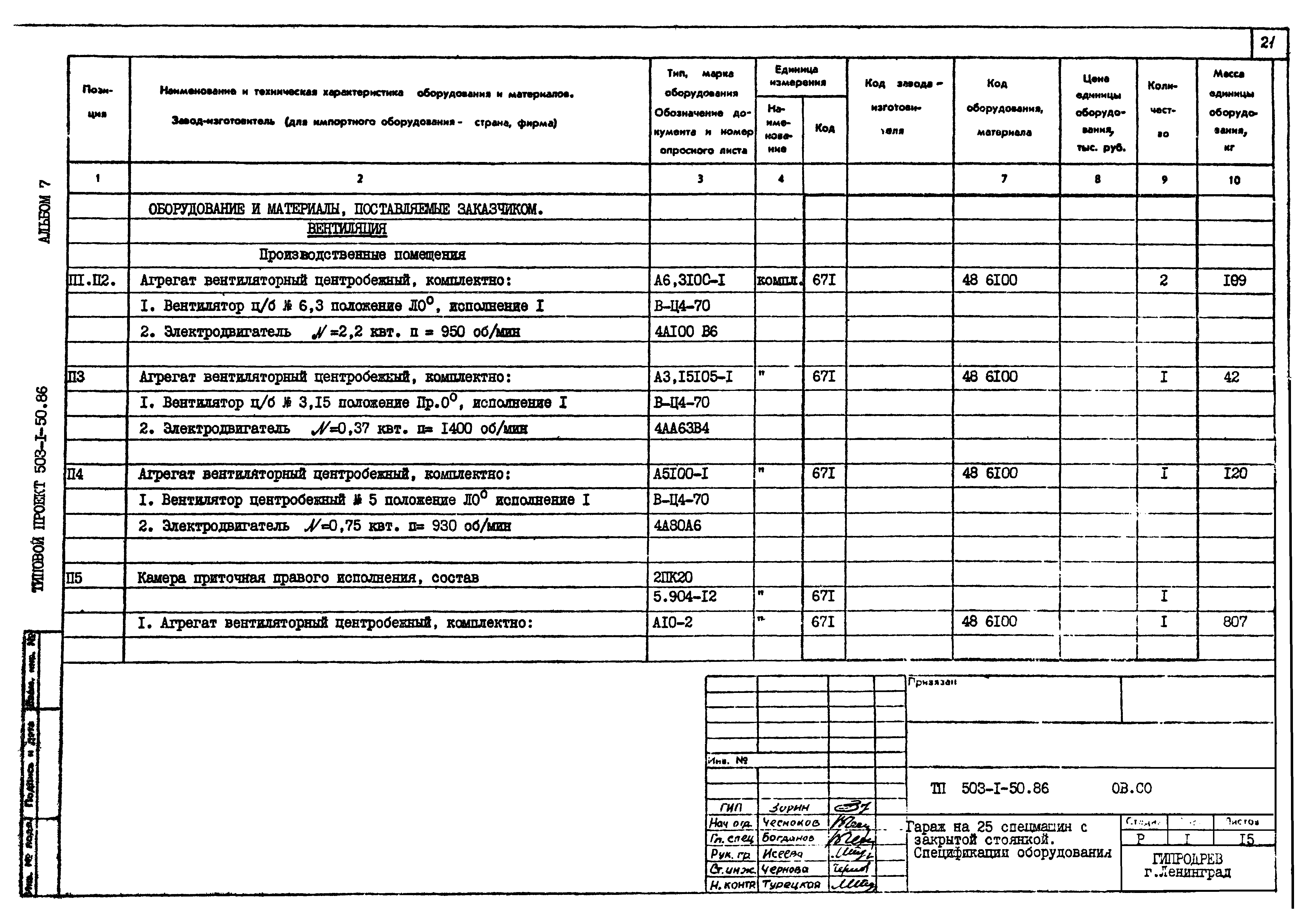 Типовой проект 503-1-50.86