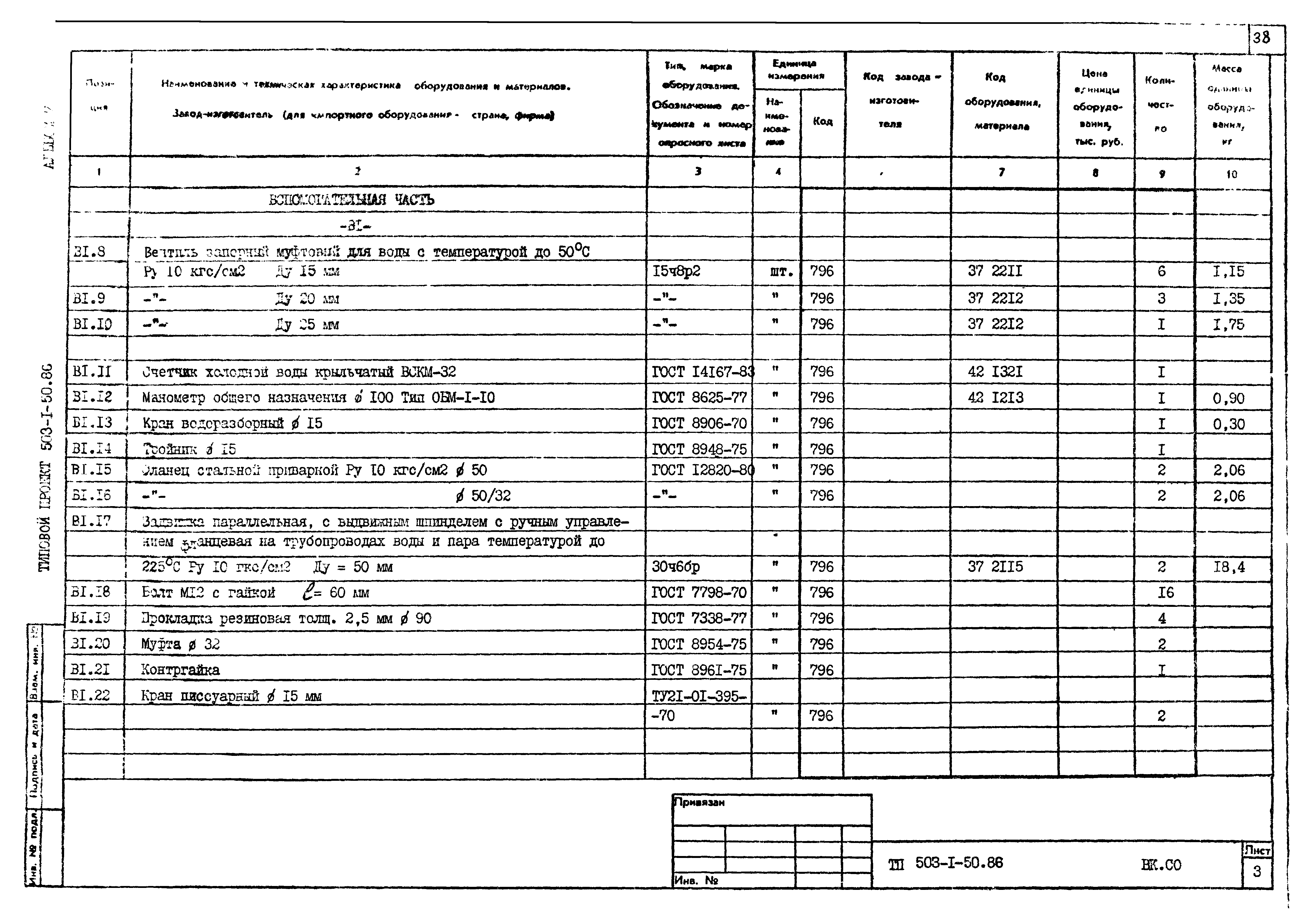 Типовой проект 503-1-50.86