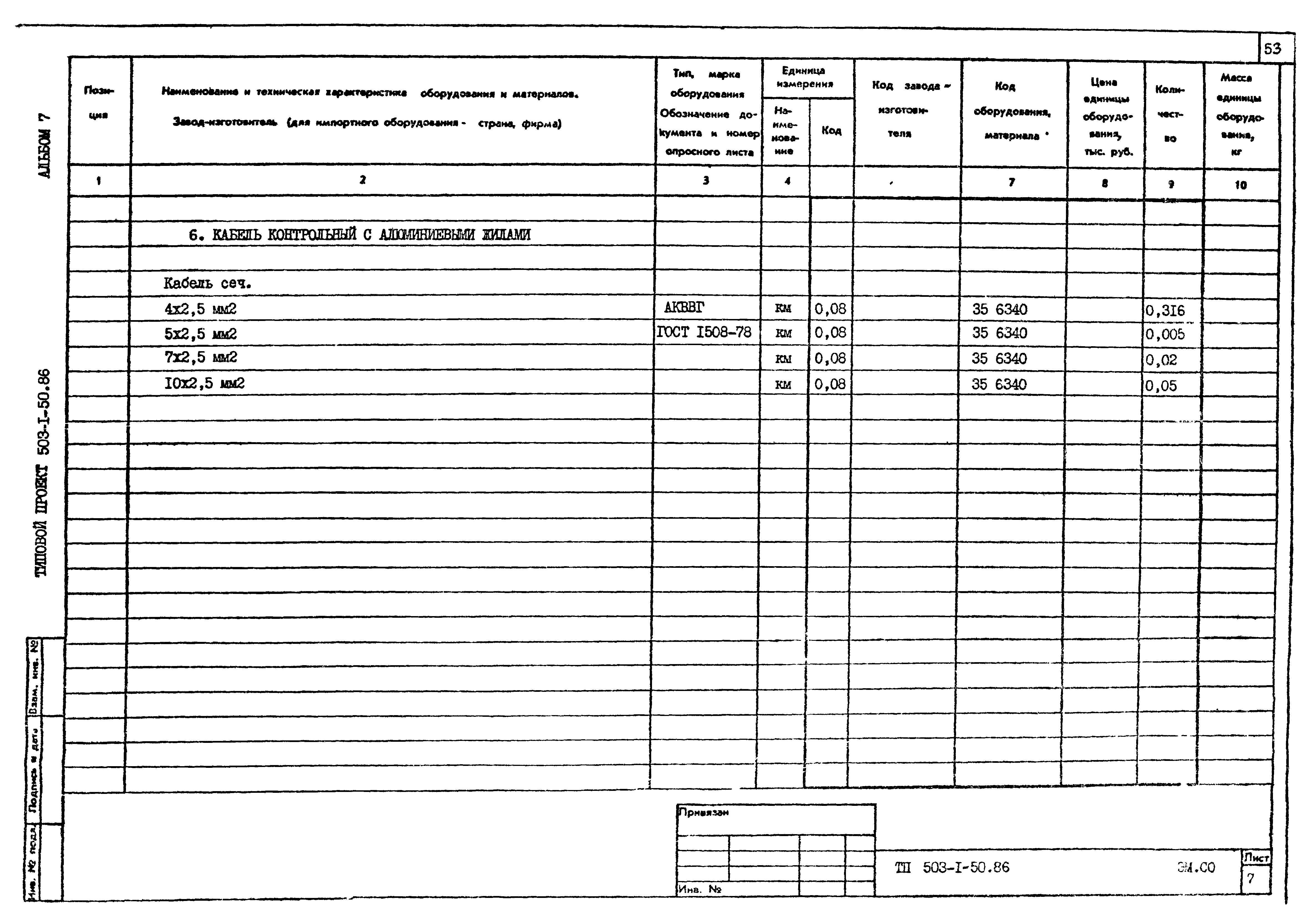 Типовой проект 503-1-50.86