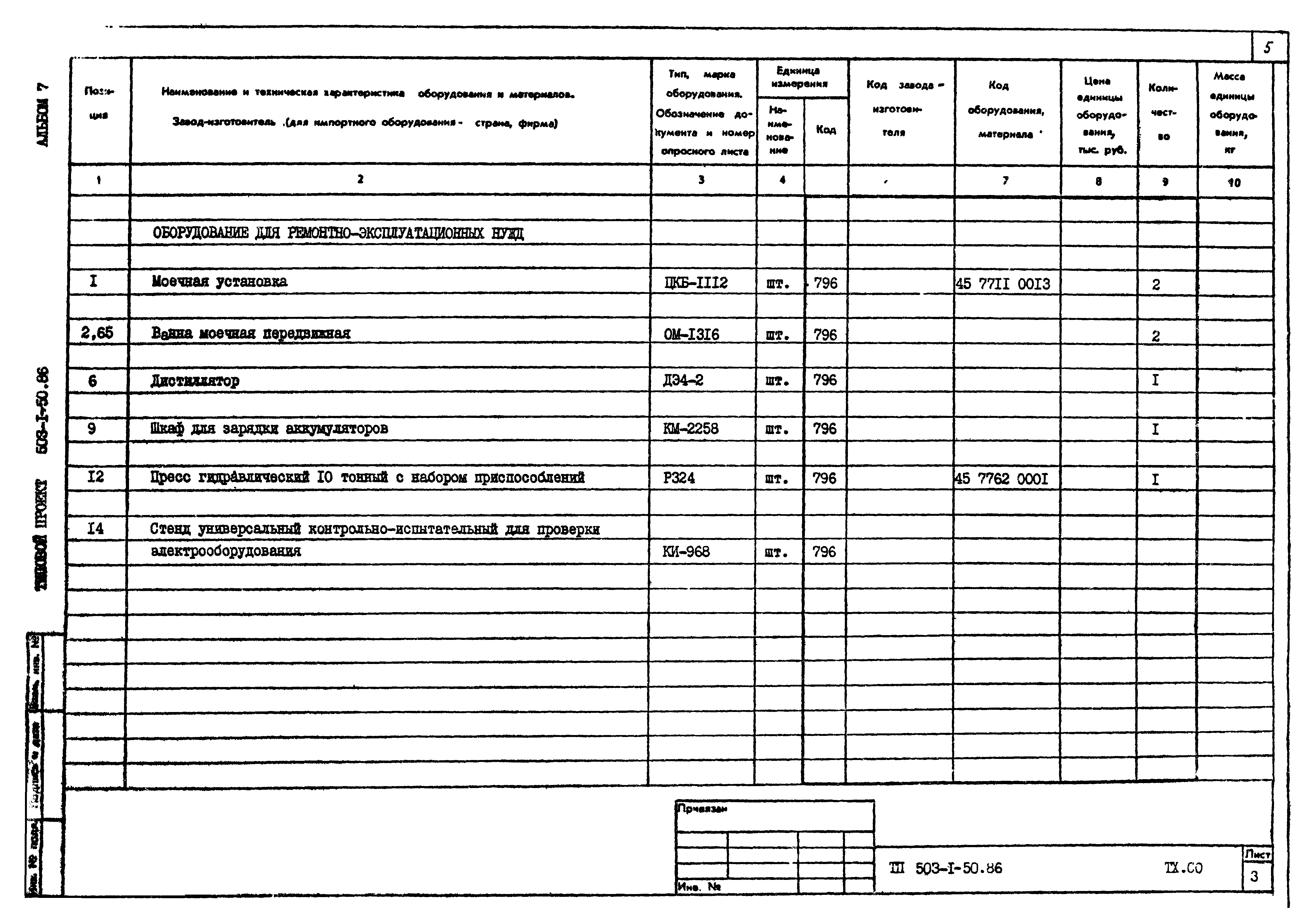 Типовой проект 503-1-50.86