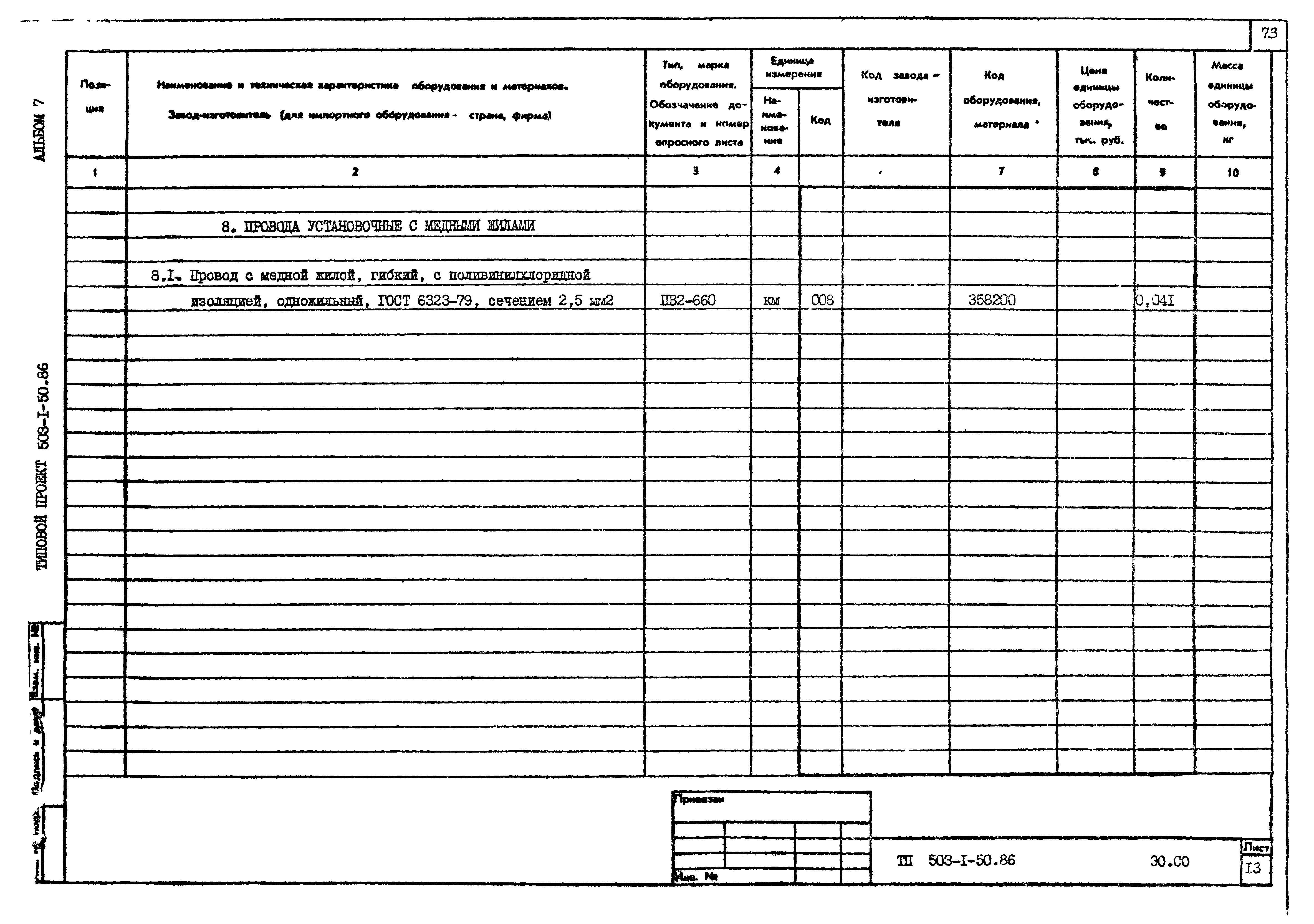Типовой проект 503-1-50.86