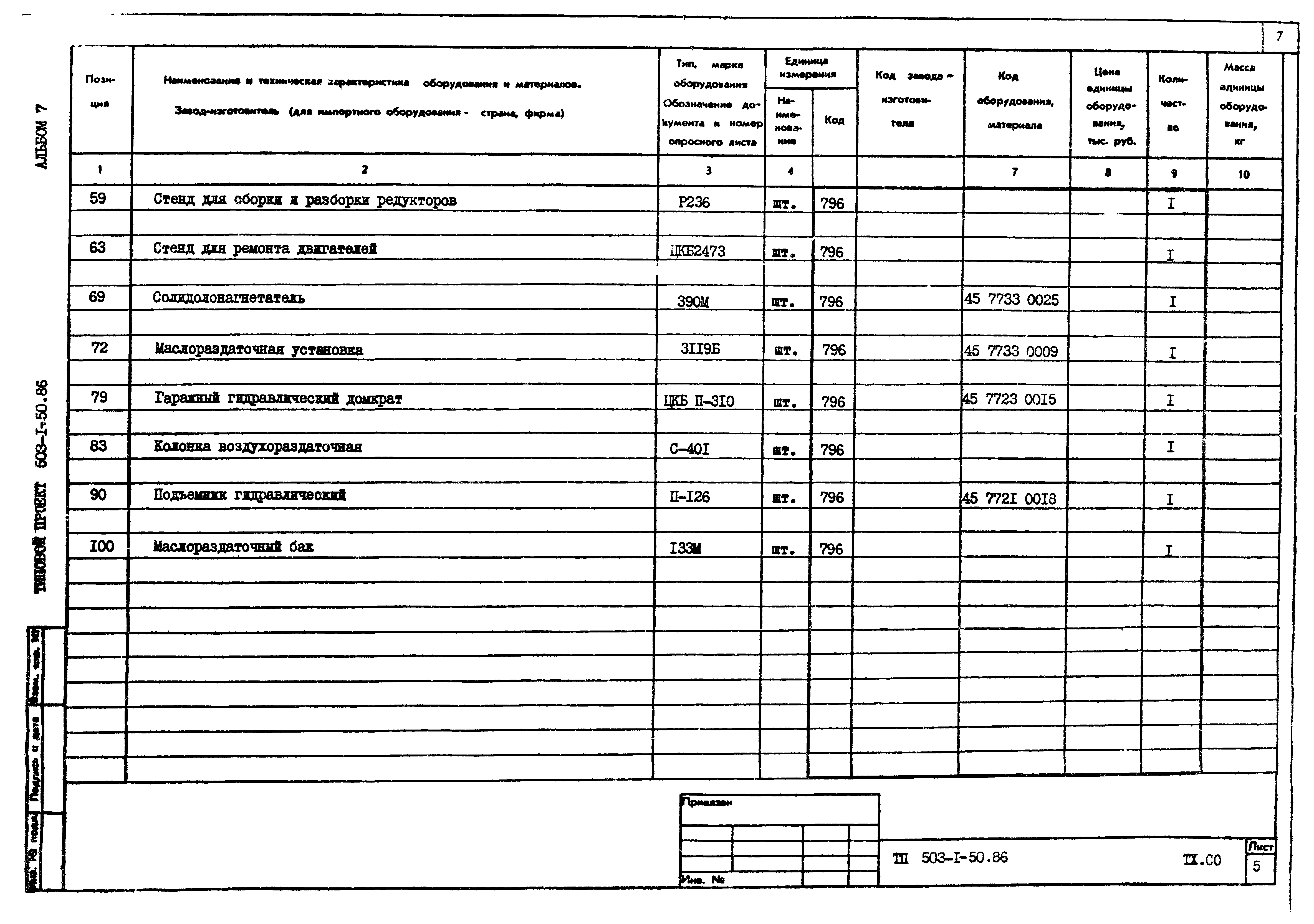 Типовой проект 503-1-50.86