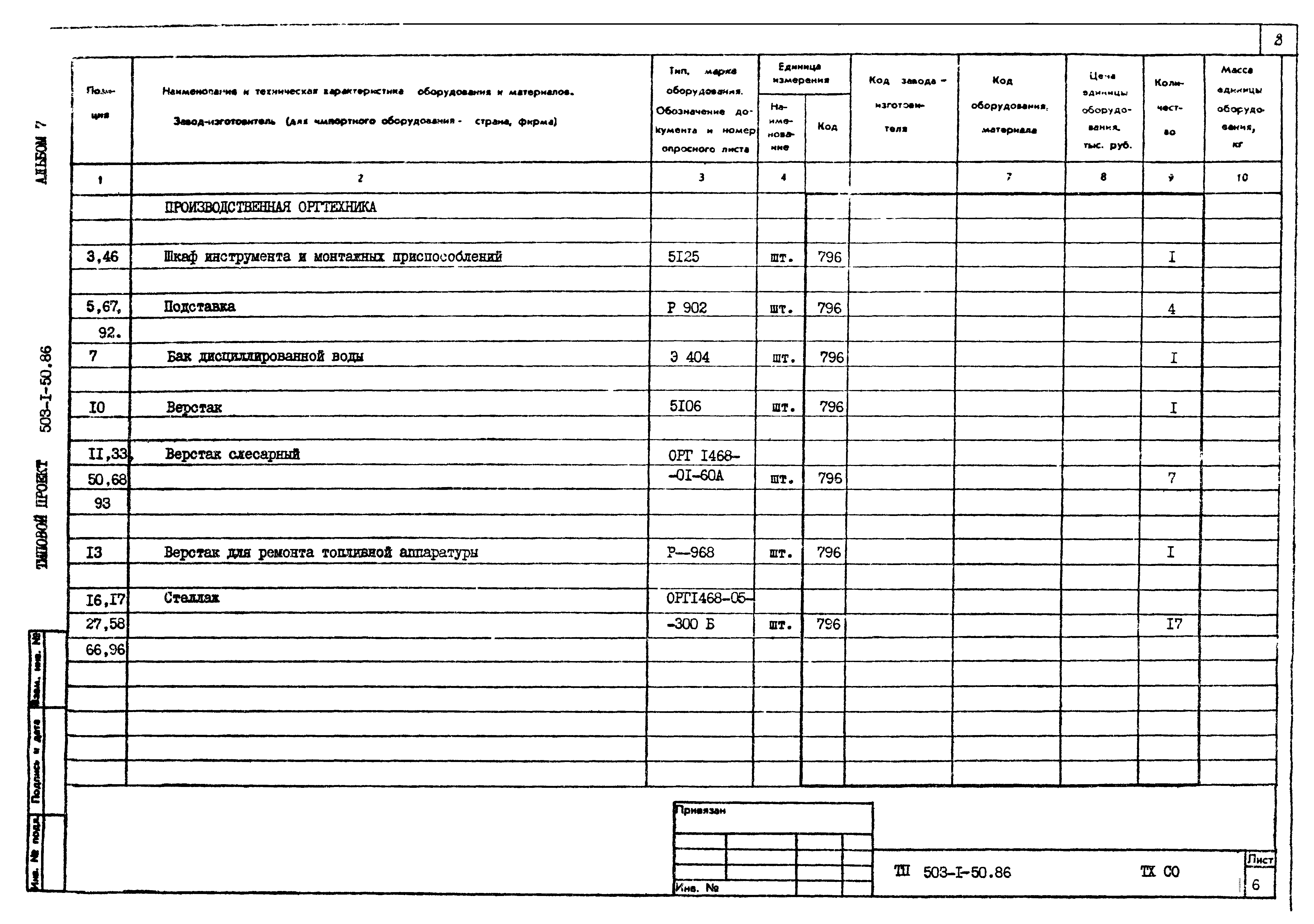 Типовой проект 503-1-50.86