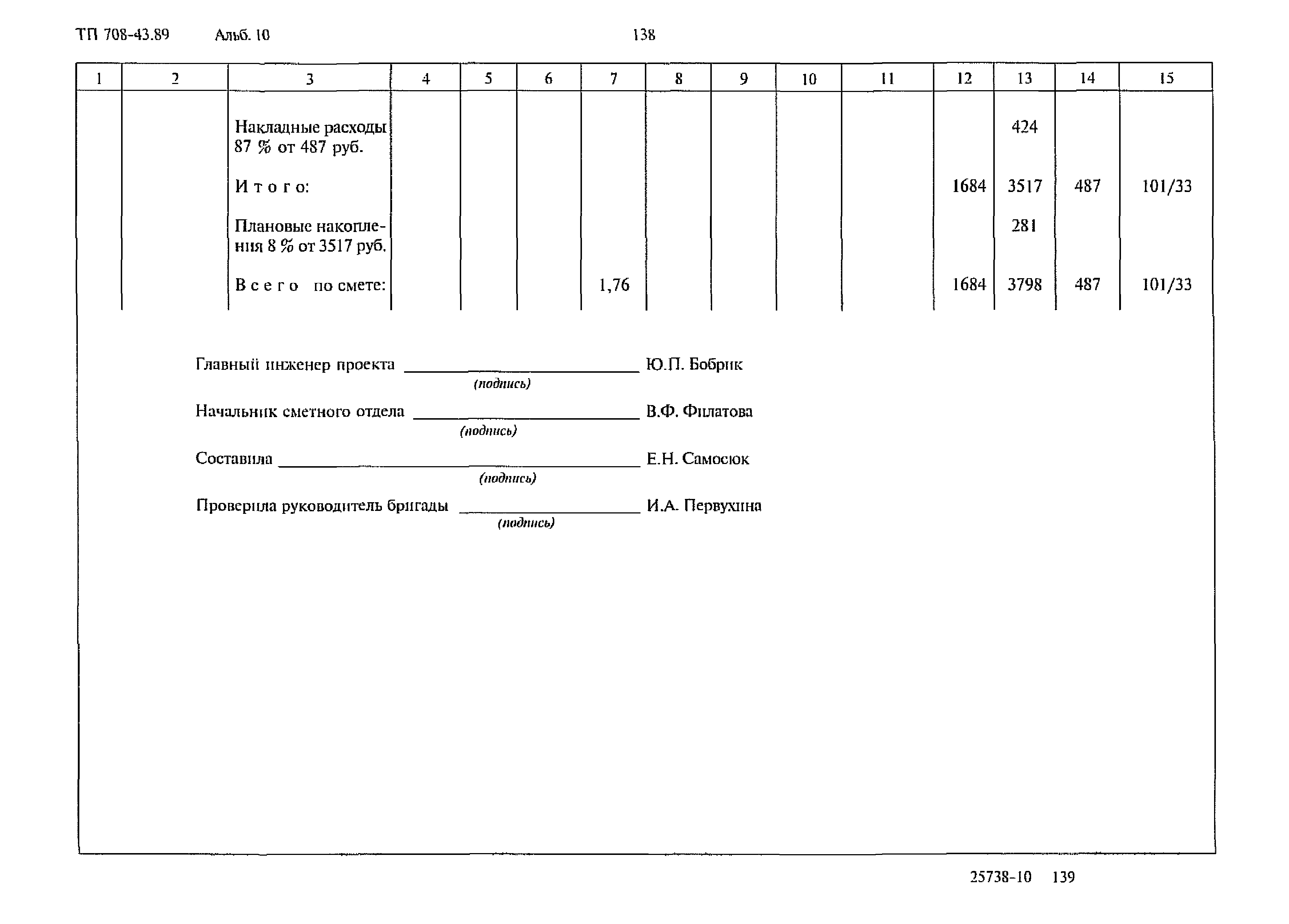 Типовой проект 708-43.89