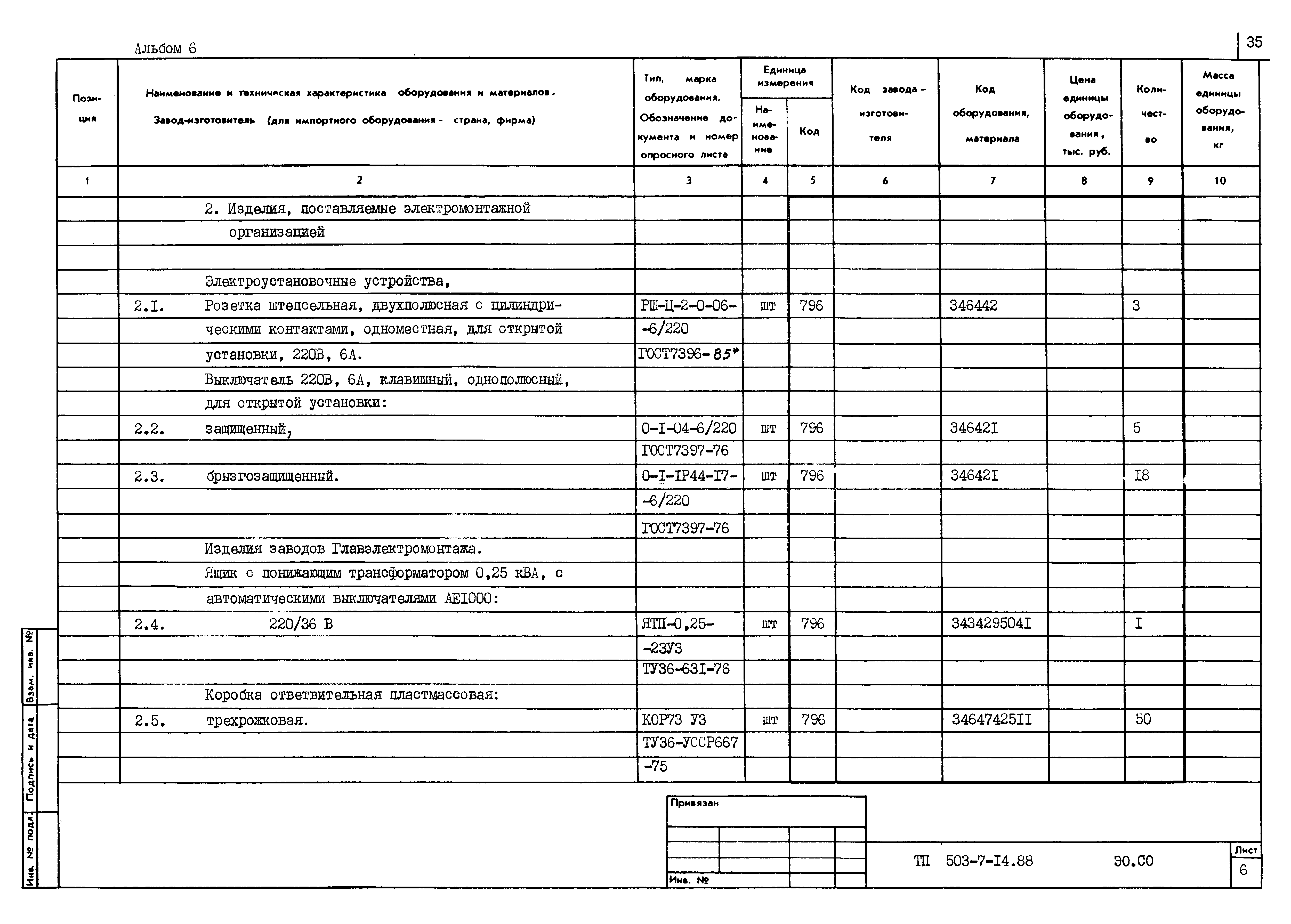 Типовой проект 503-7-14.88