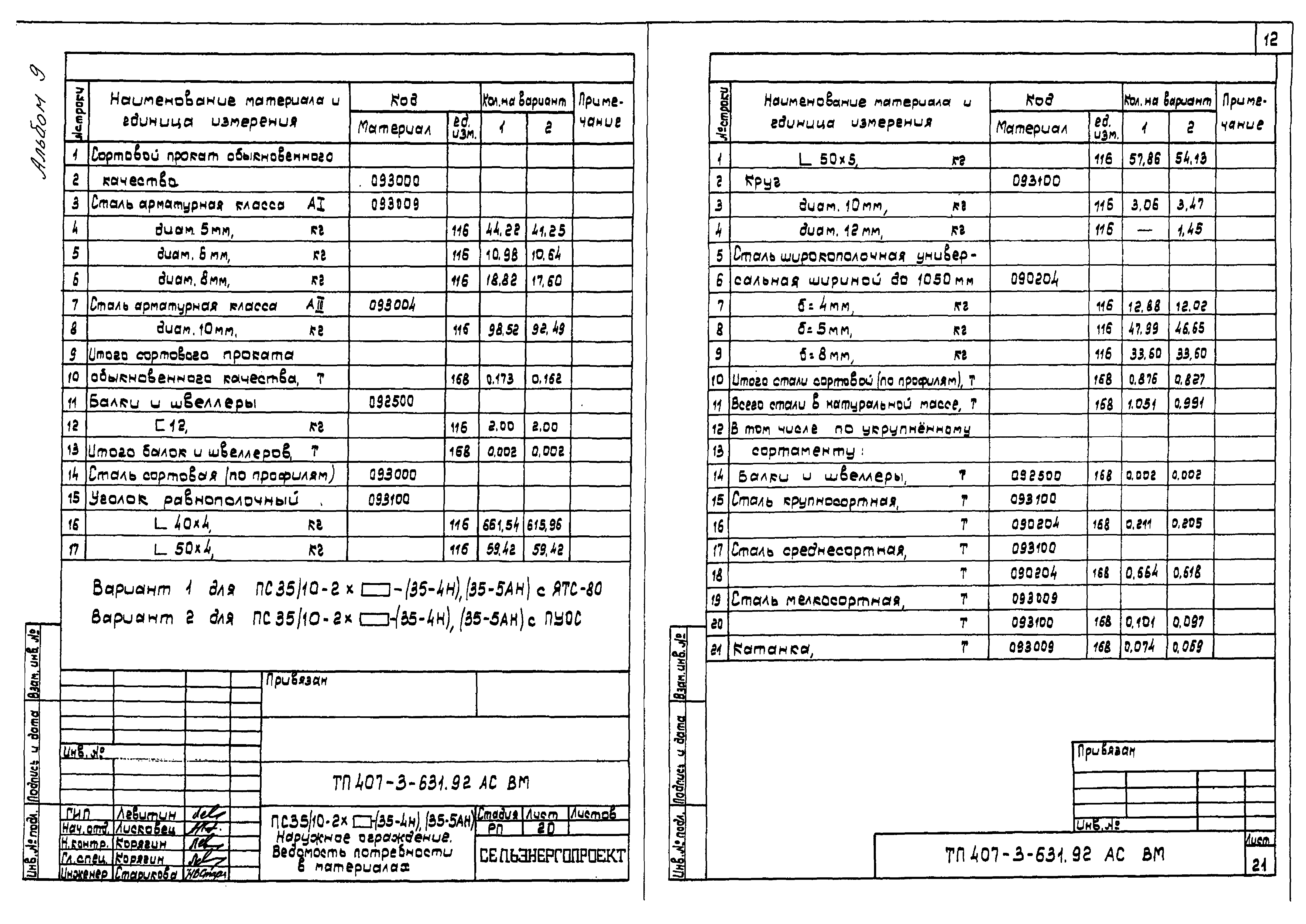 Типовой проект 407-3-631.92