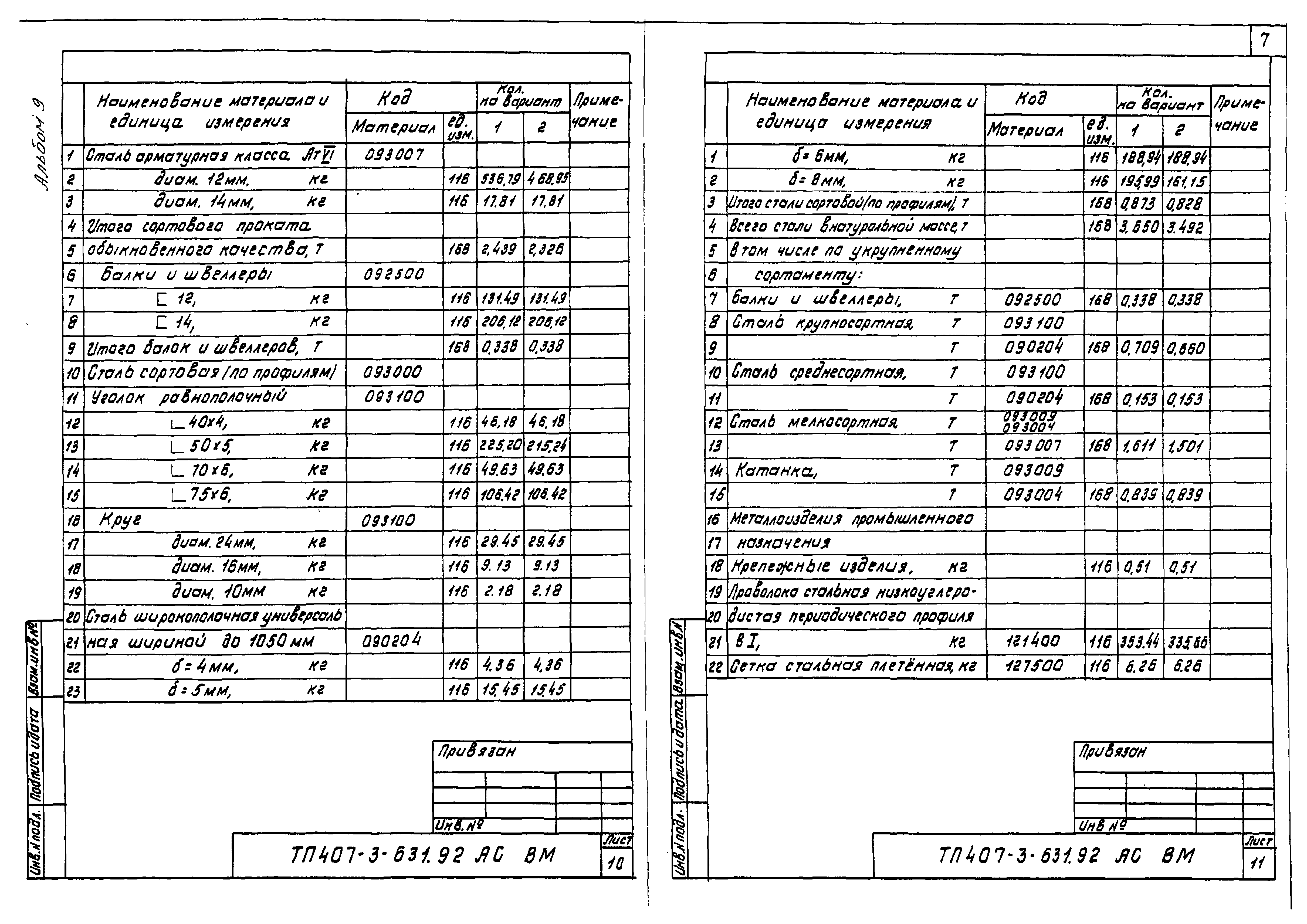 Типовой проект 407-3-631.92