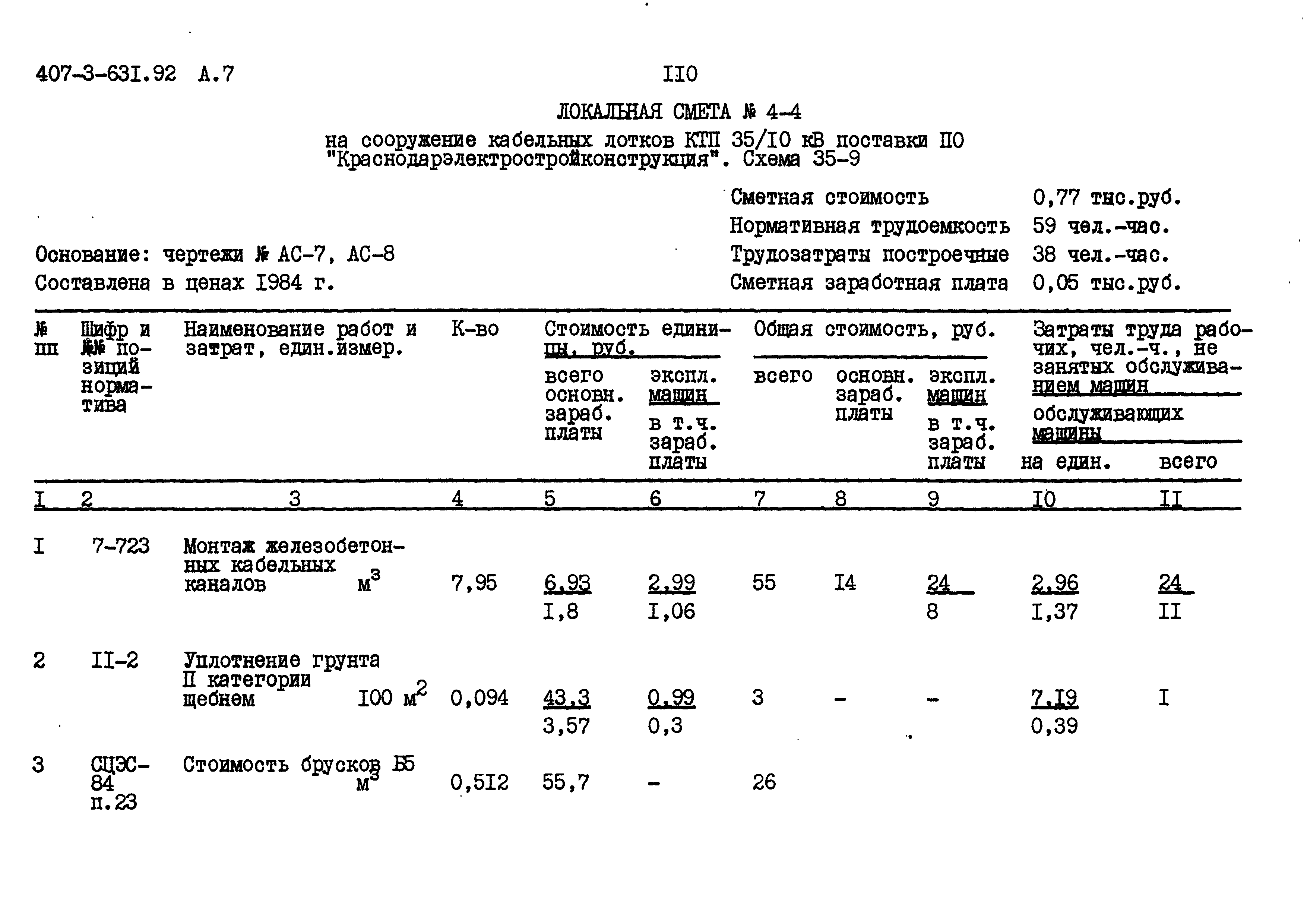 Типовой проект 407-3-631.92