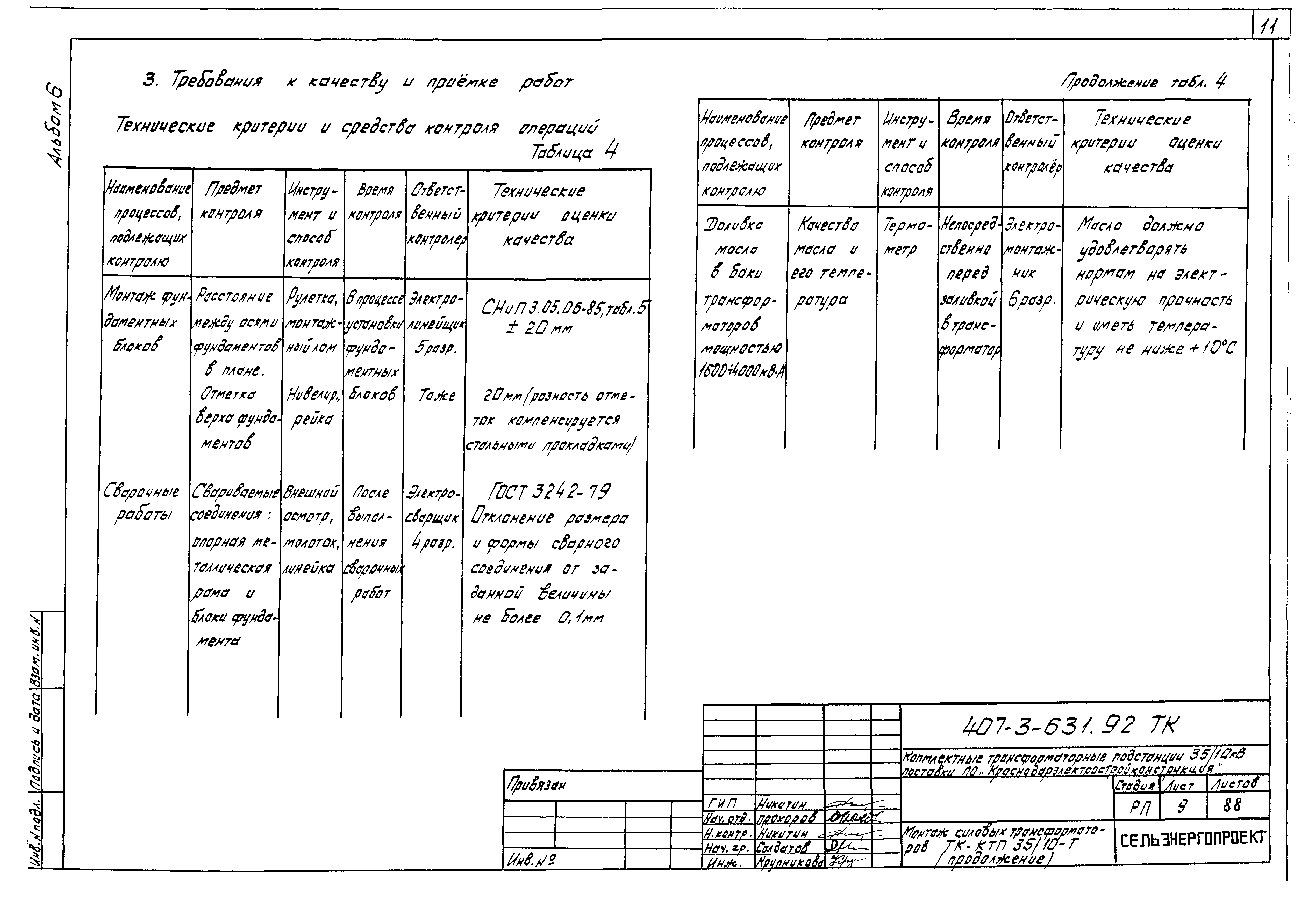 Типовой проект 407-3-631.92