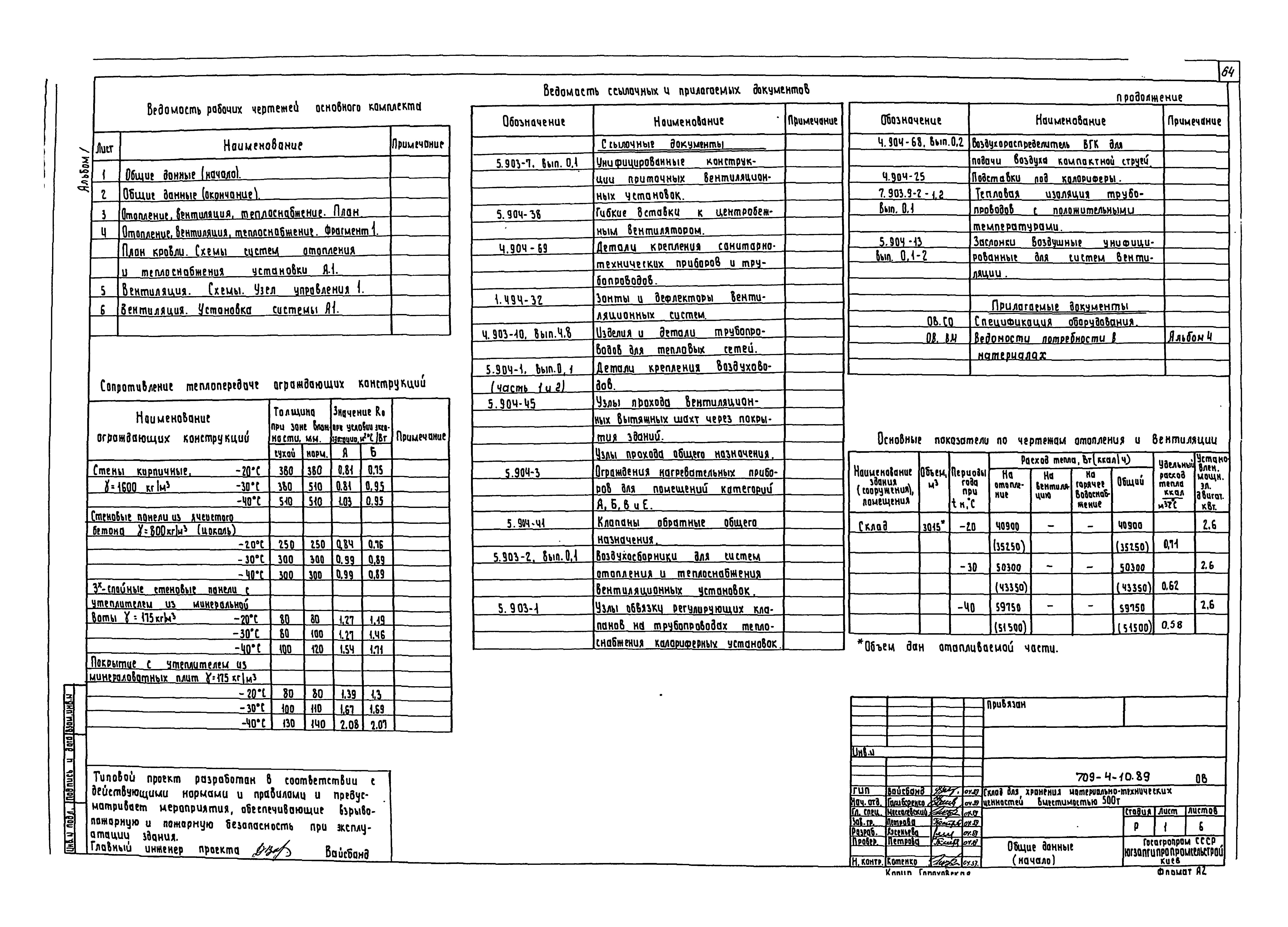 Типовой проект 709-4-10.89