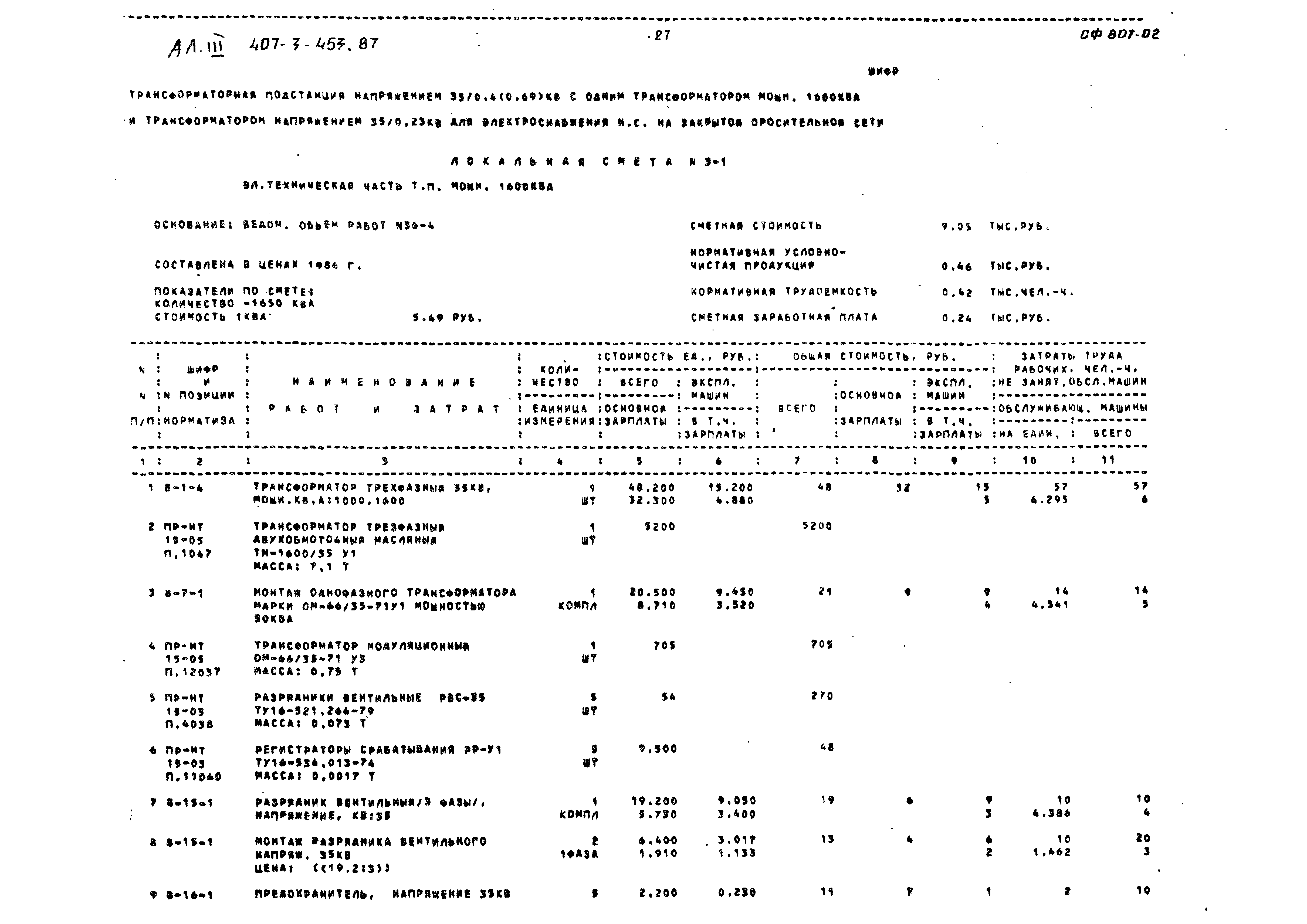 Типовой проект 407-3-453.87
