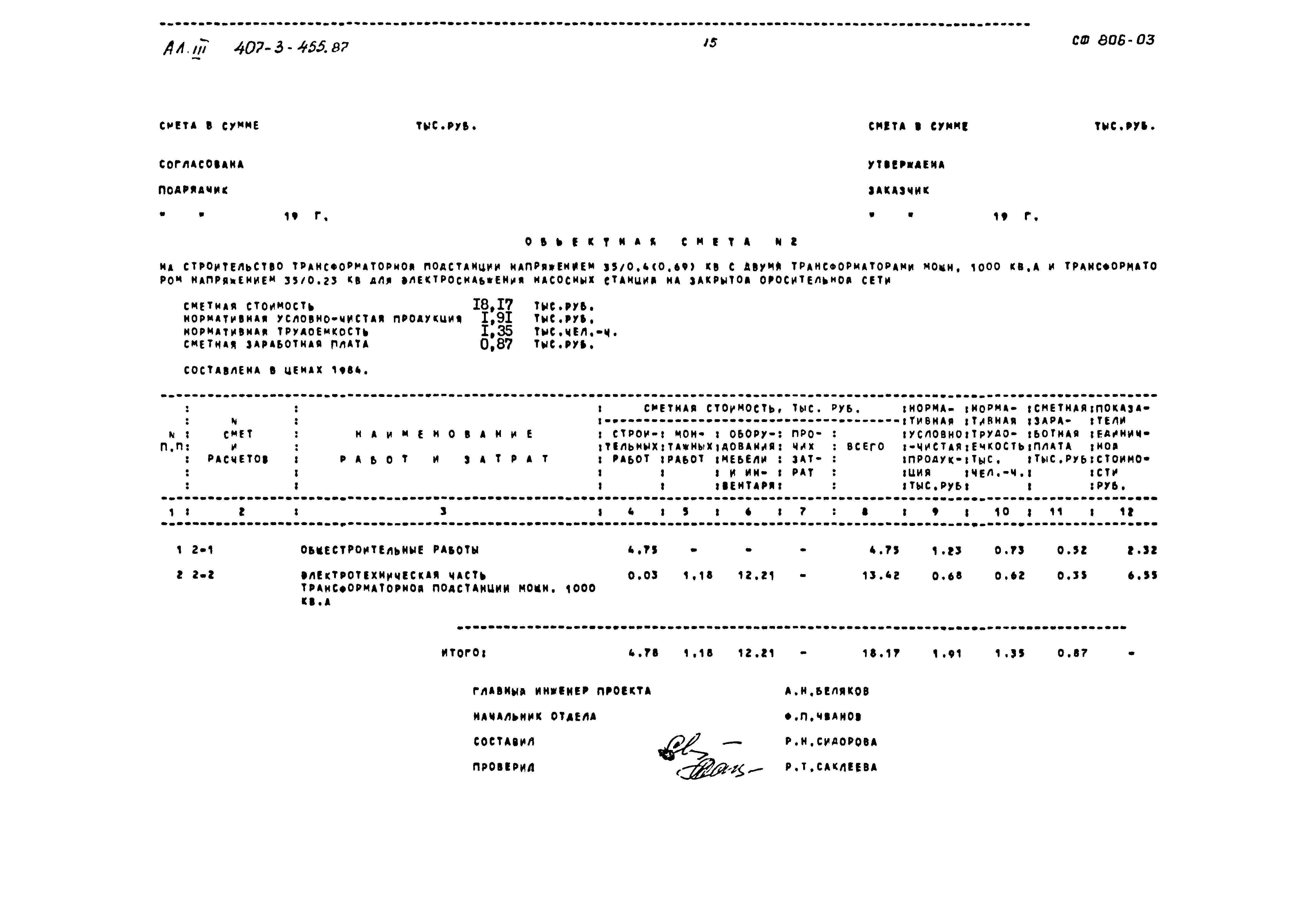 Типовой проект 407-3-455.87