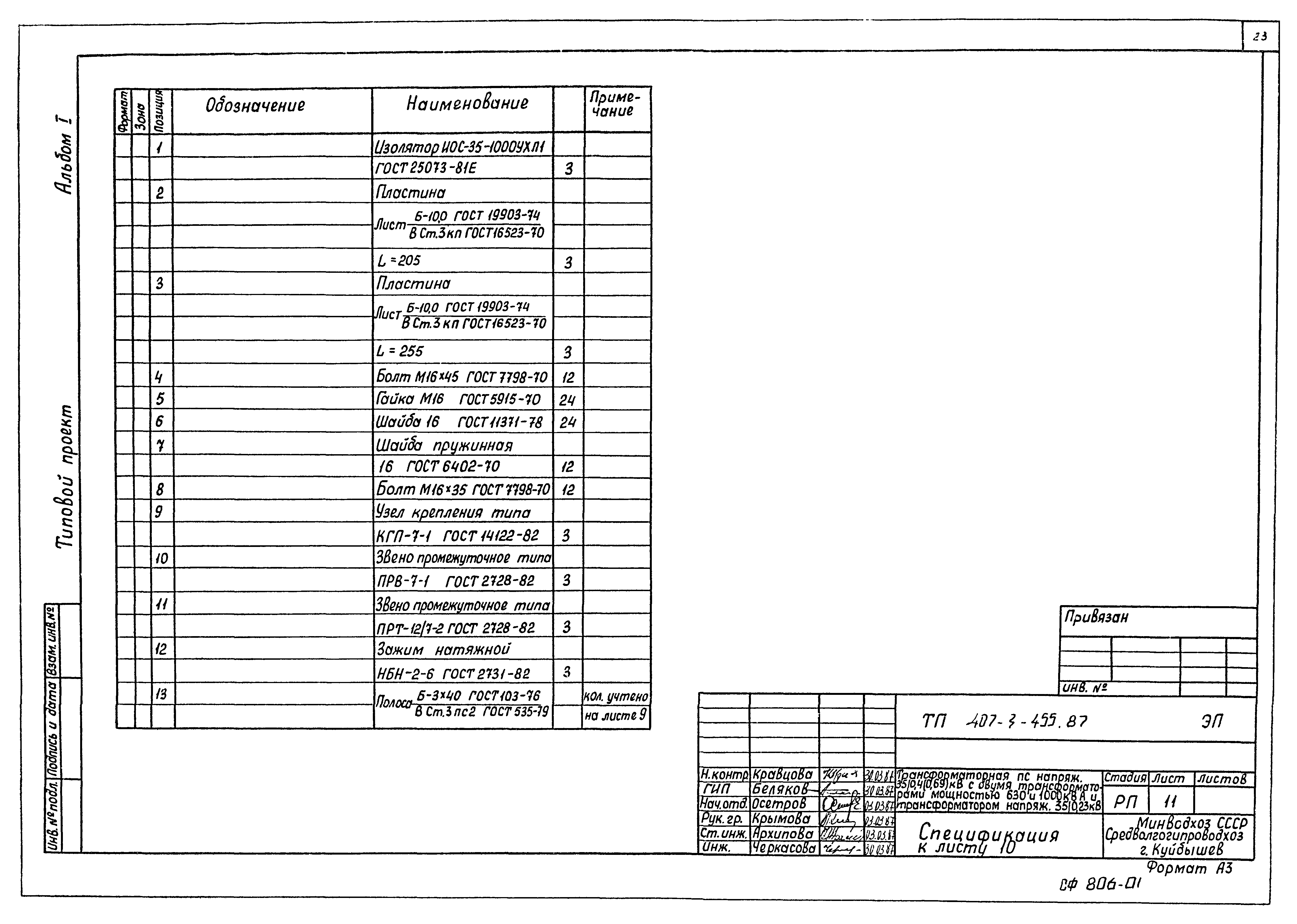 Типовой проект 407-3-455.87
