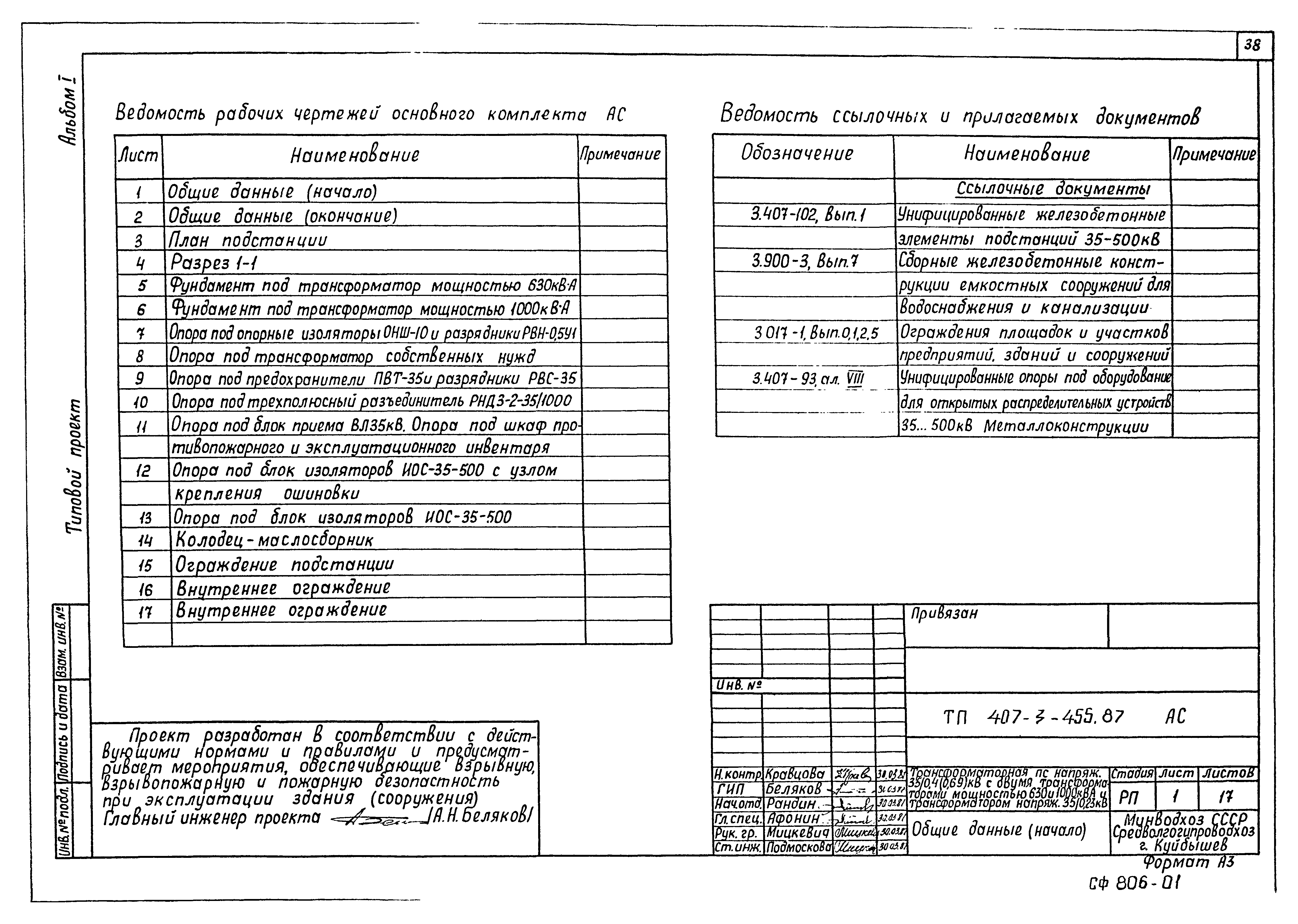 Типовой проект 407-3-455.87