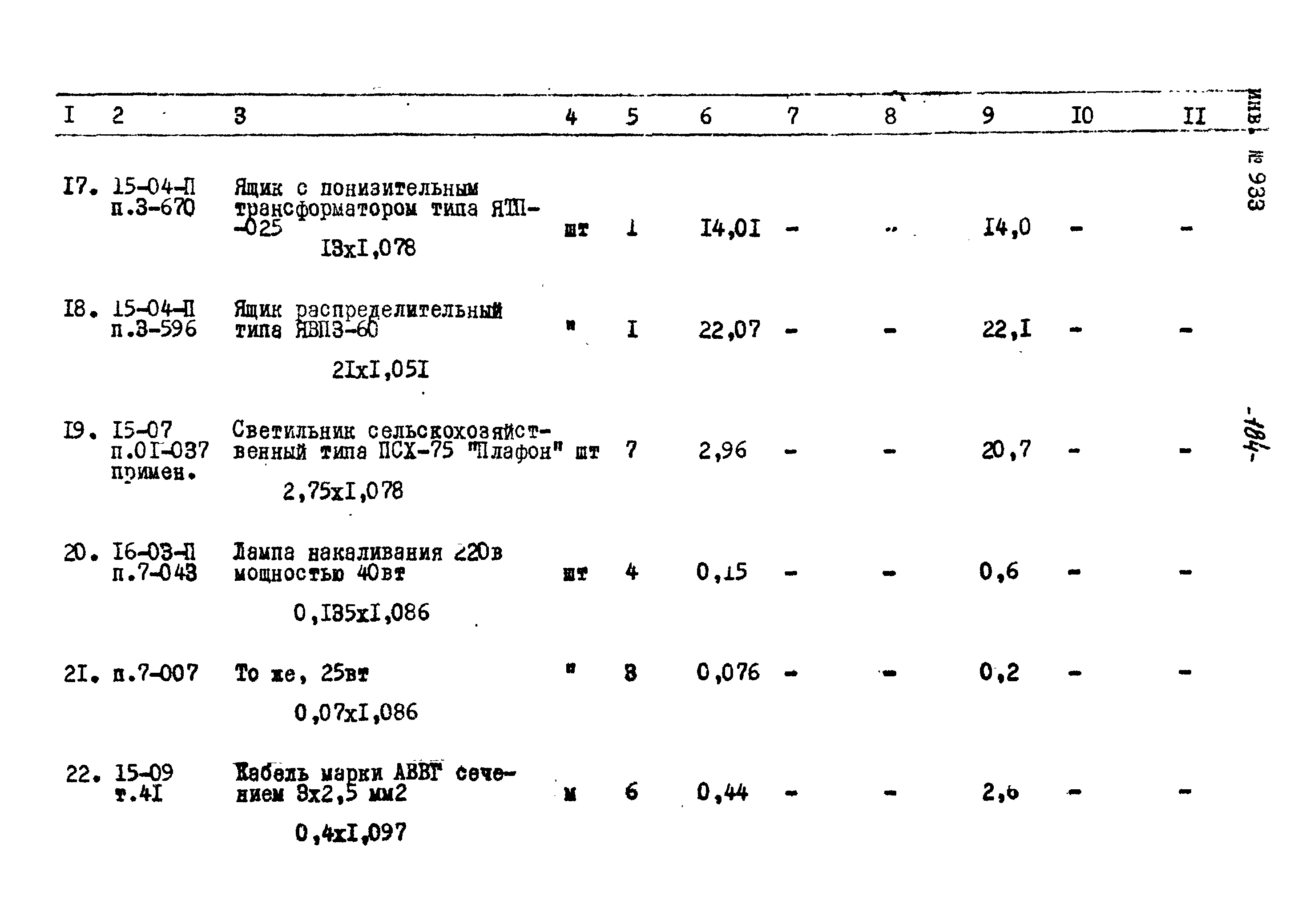 Типовой проект Ау-II,III,IV-50-74/23