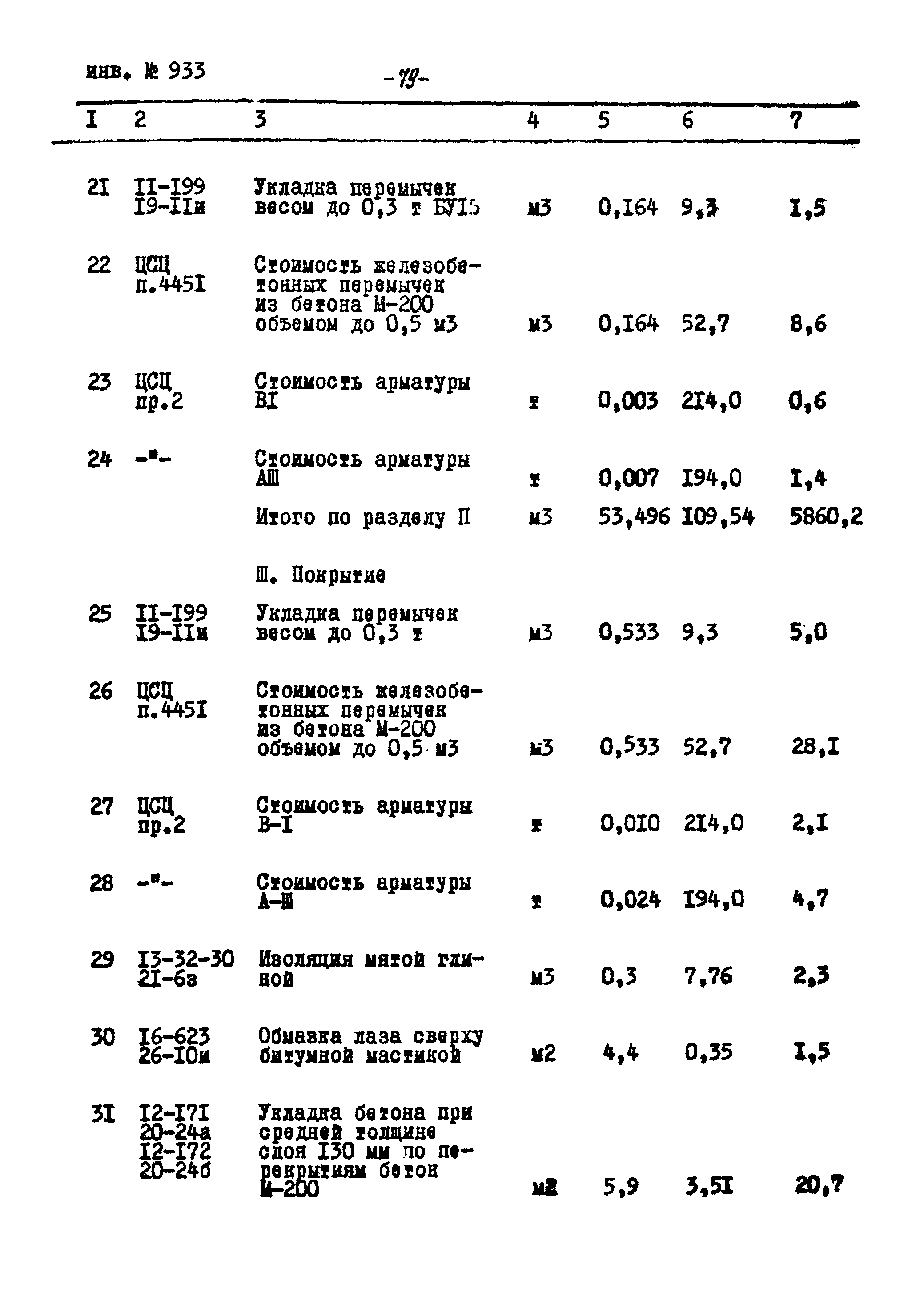 Типовой проект Ау-II,III,IV-50-74/23