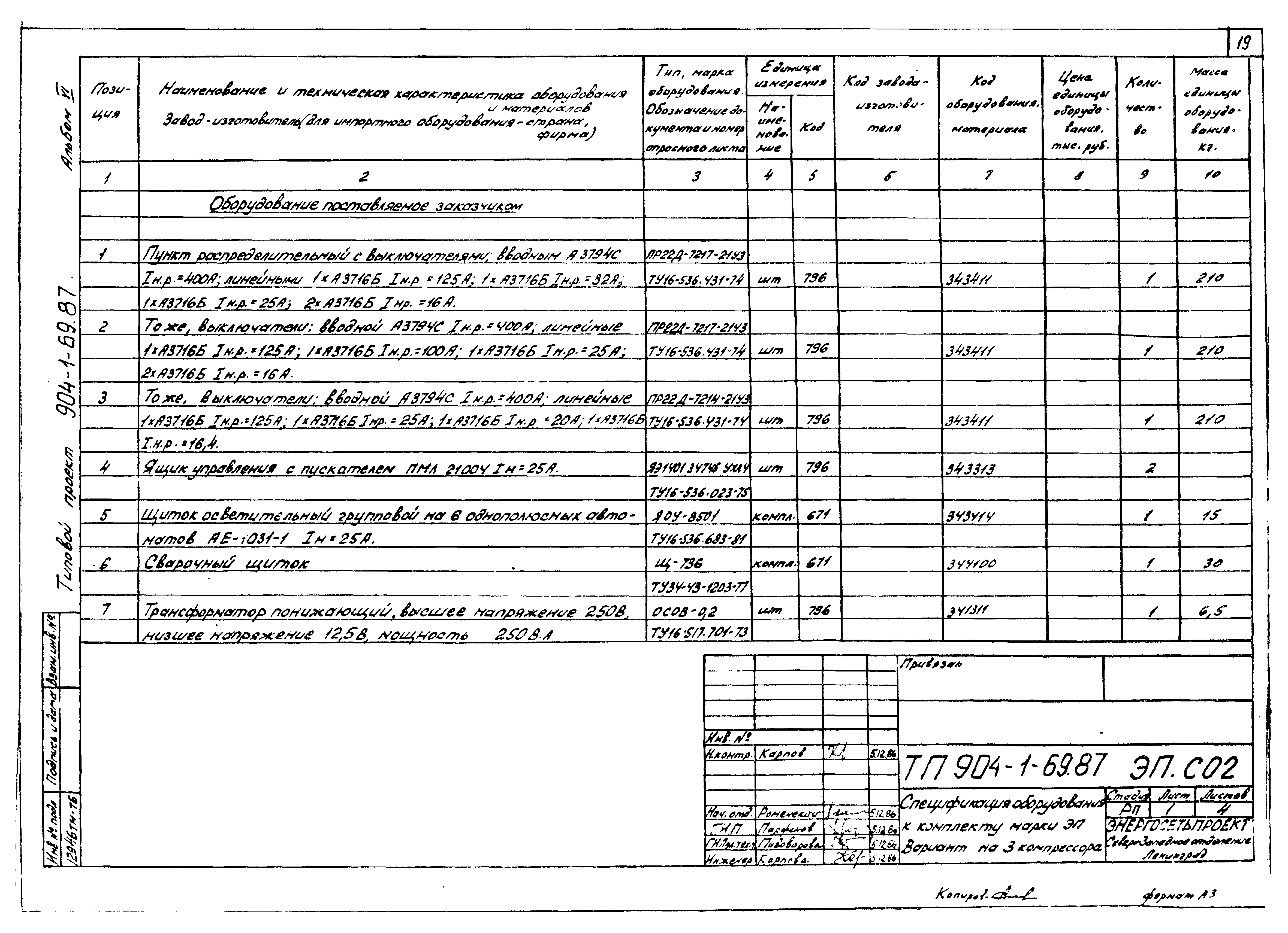 Типовой проект 904-1-69.87
