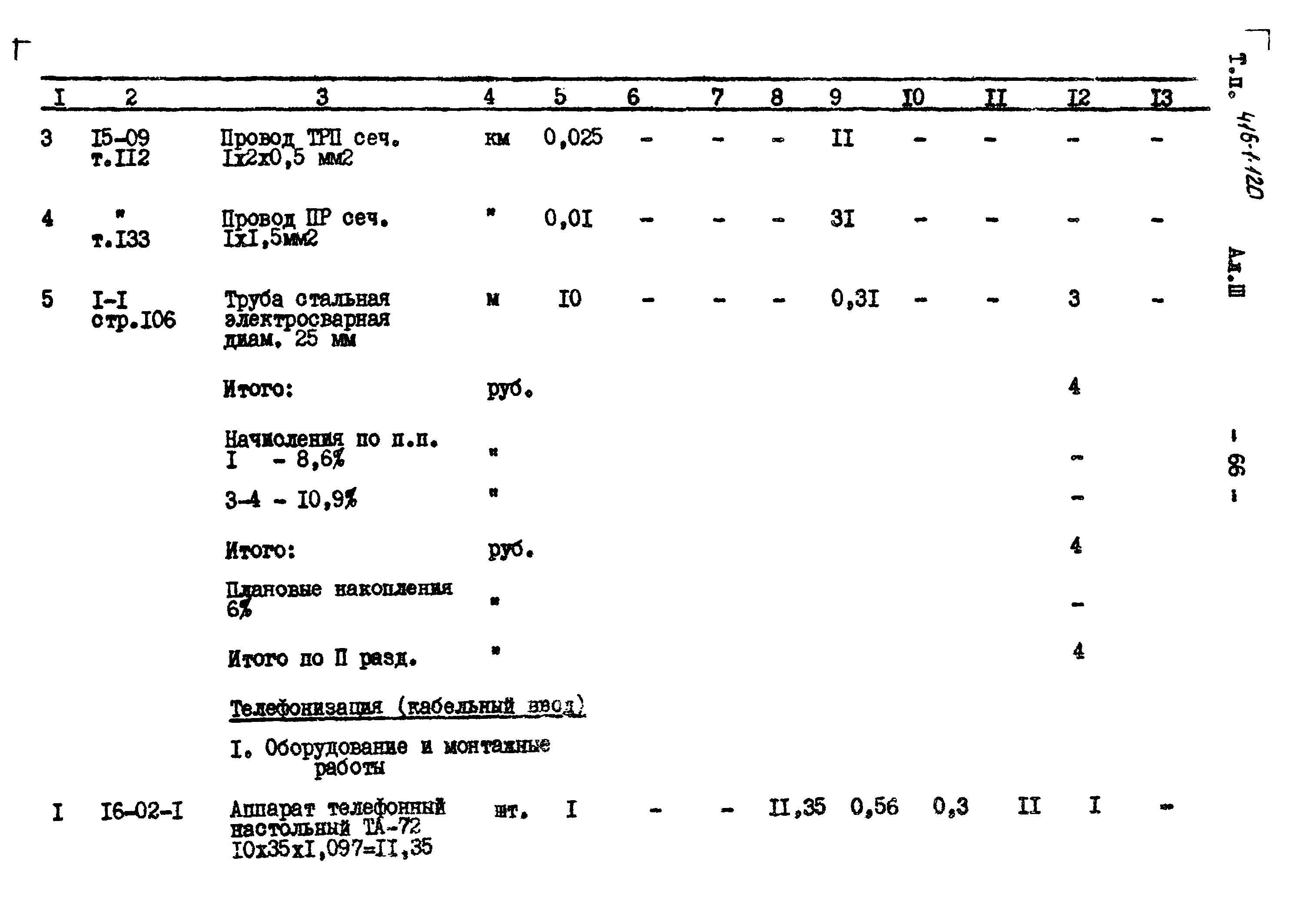 Типовой проект 416-1-120