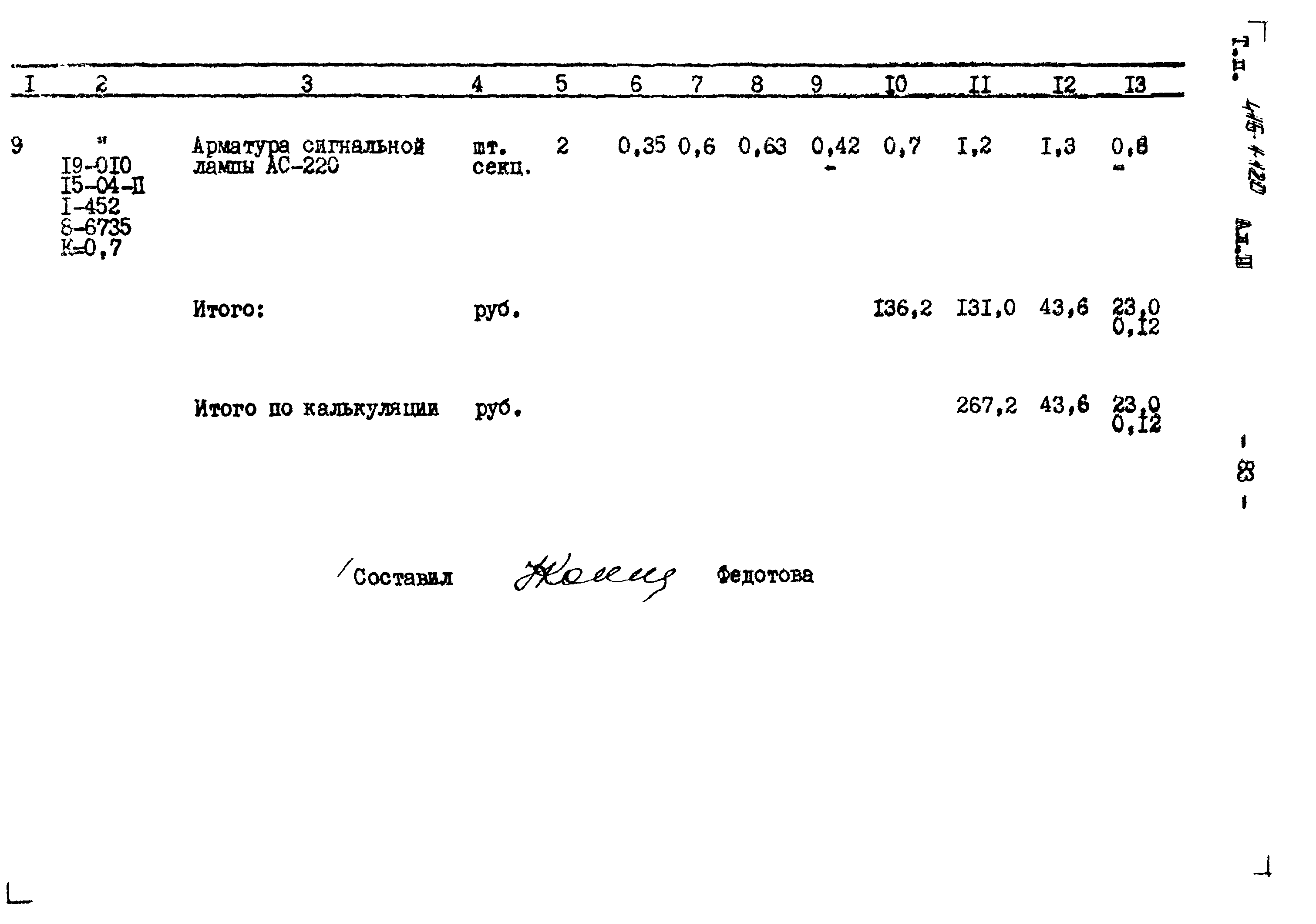 Типовой проект 416-1-120