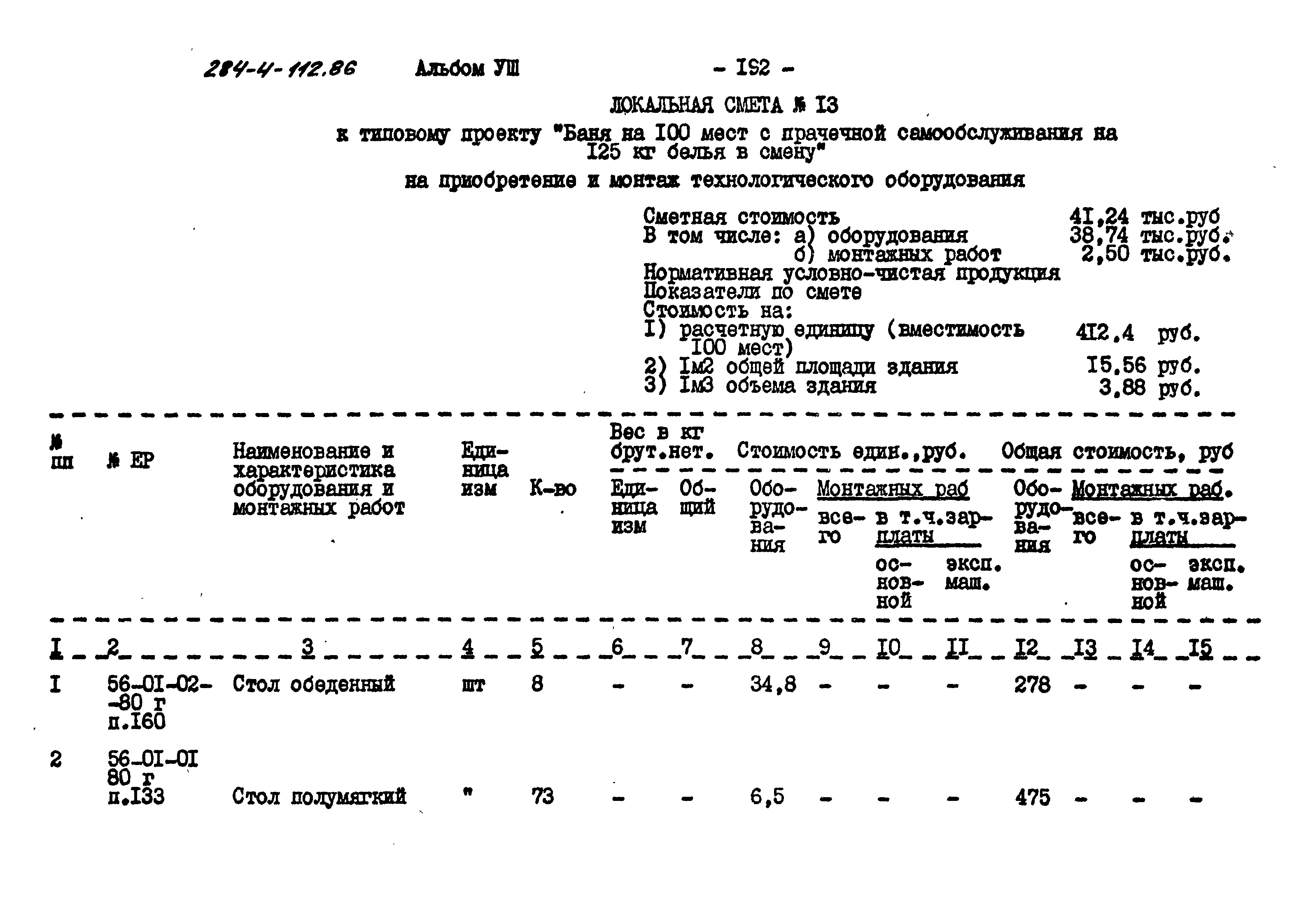 Типовой проект 284-4-112.86