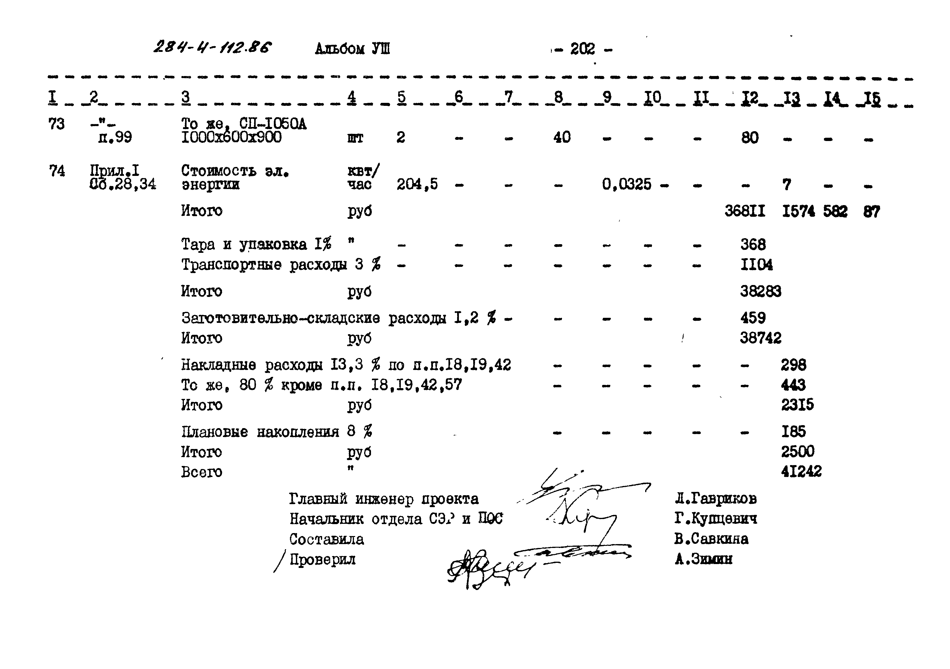 Типовой проект 284-4-112.86