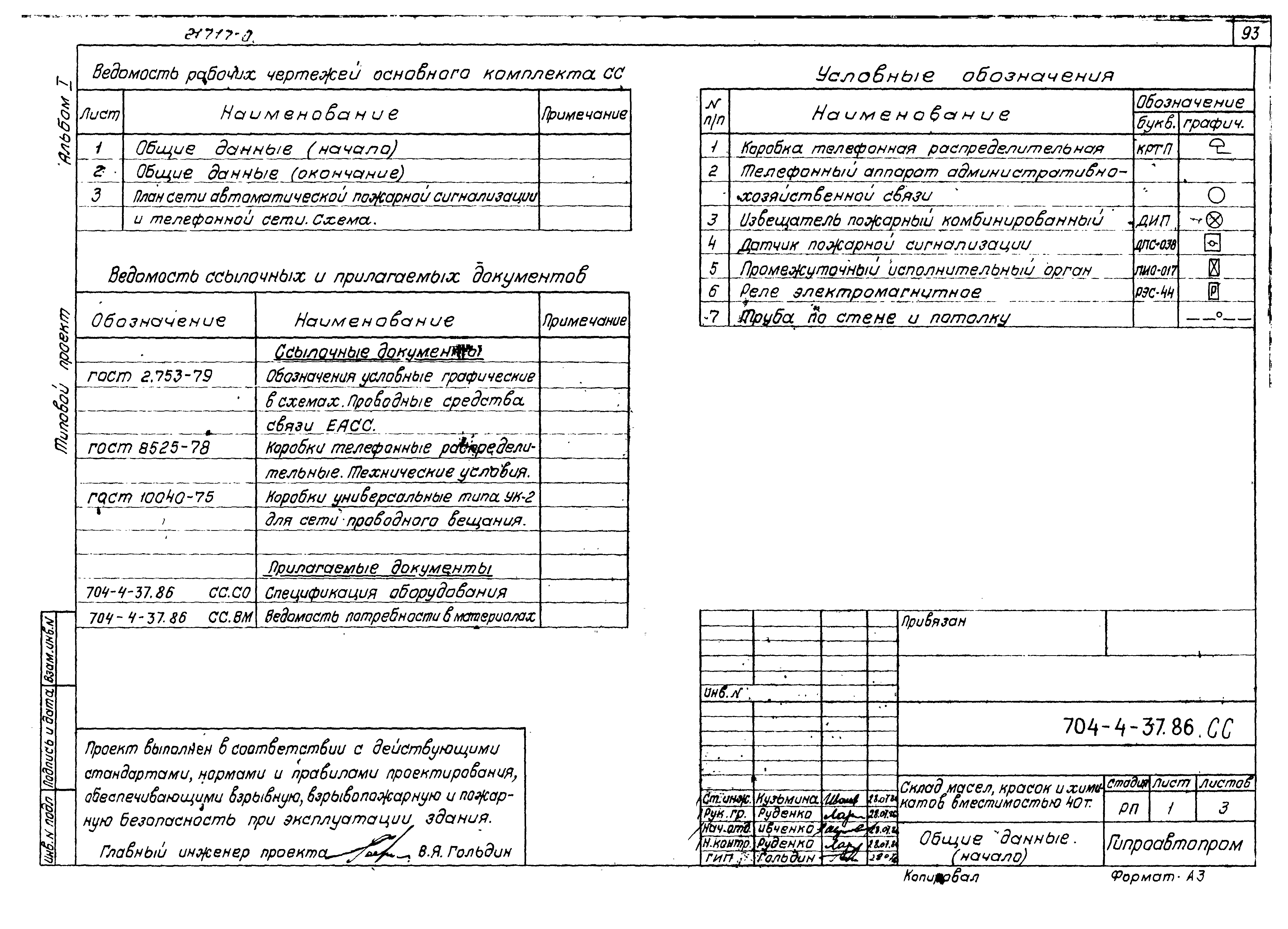 Типовой проект 704-4-37.86