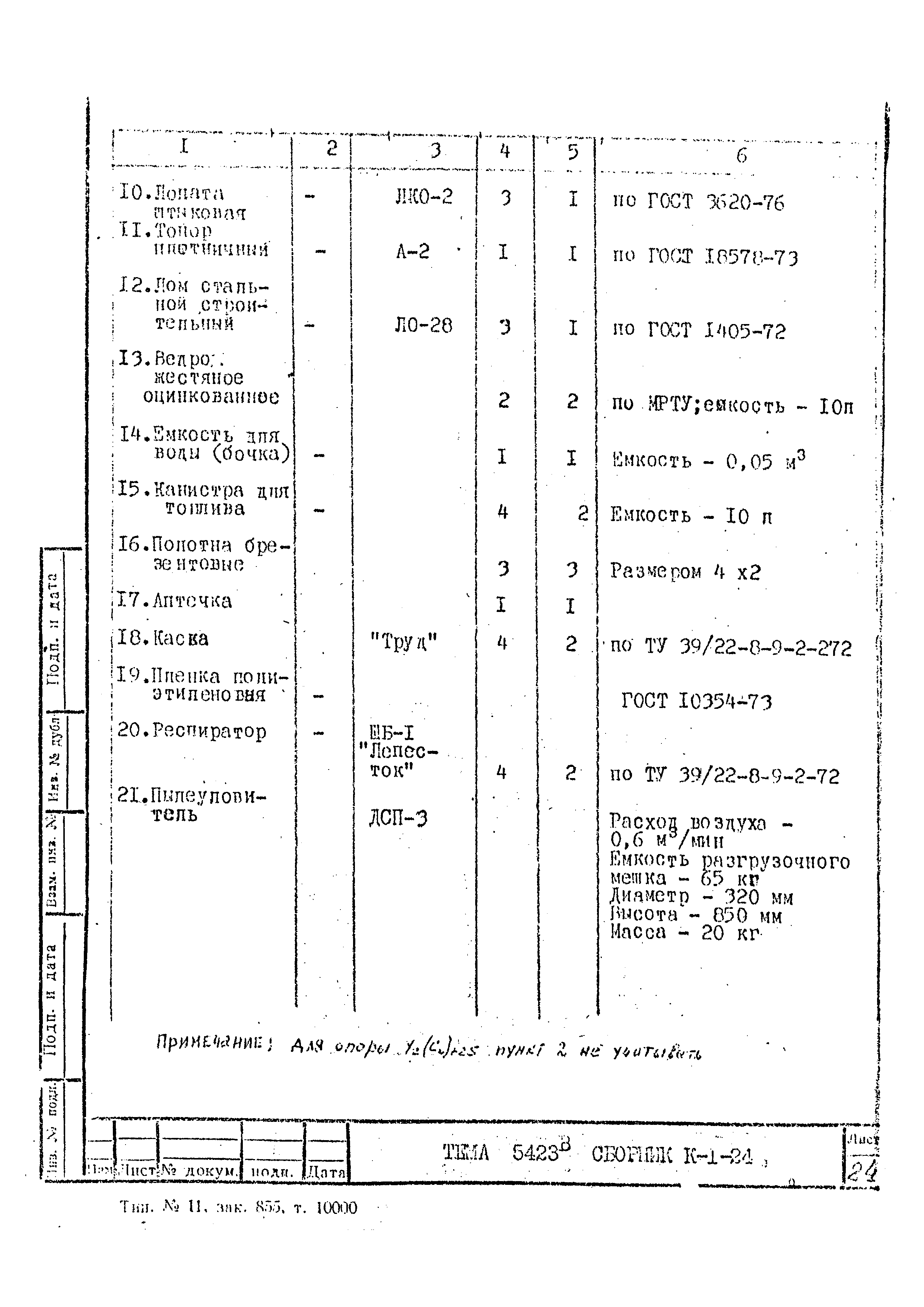 Технологическая карта К-1-24