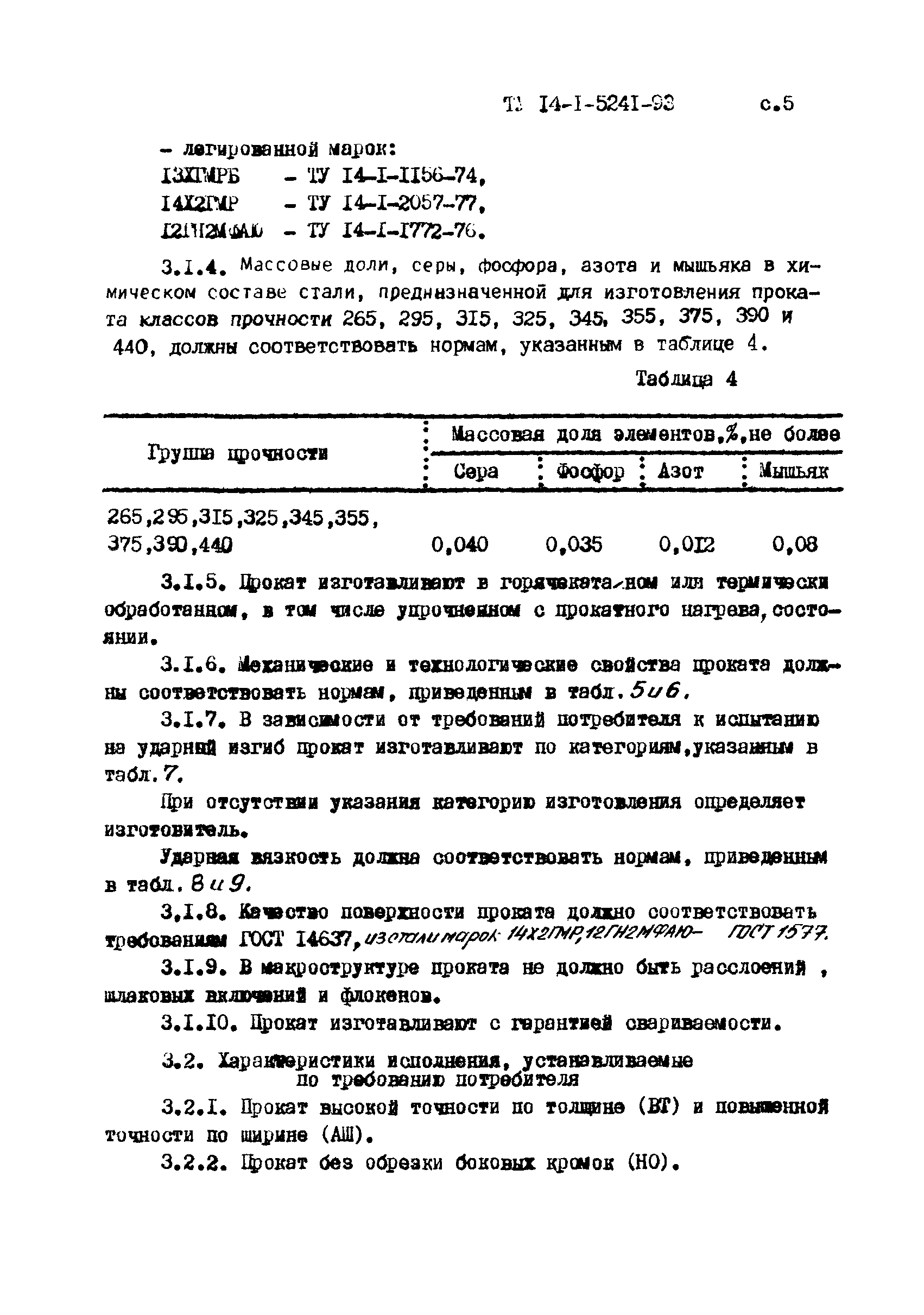 ТУ 14-1-5241-93