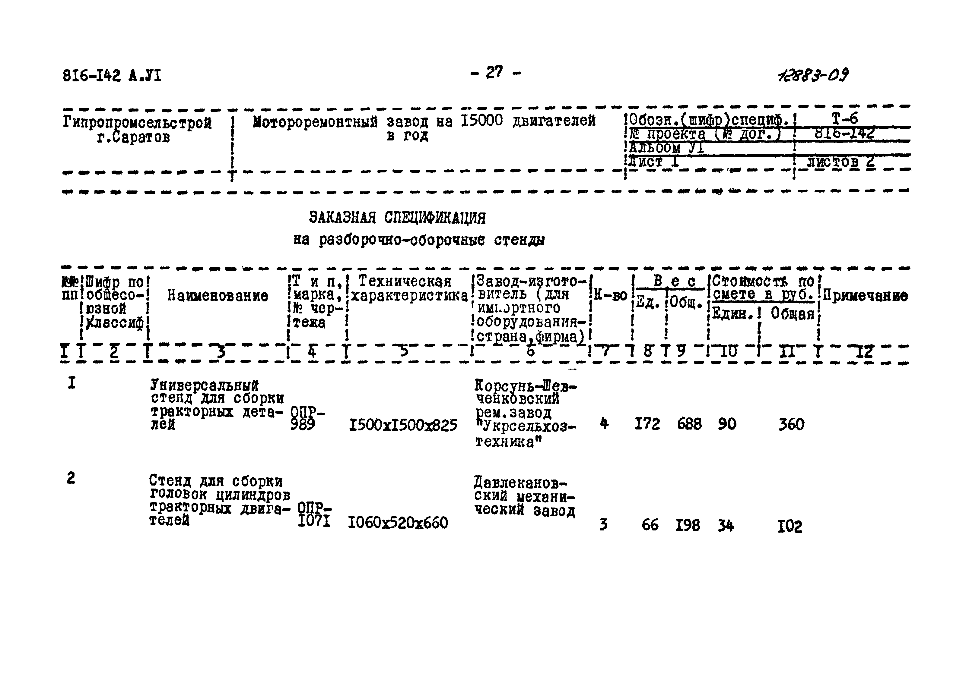 Типовой проект 816-142