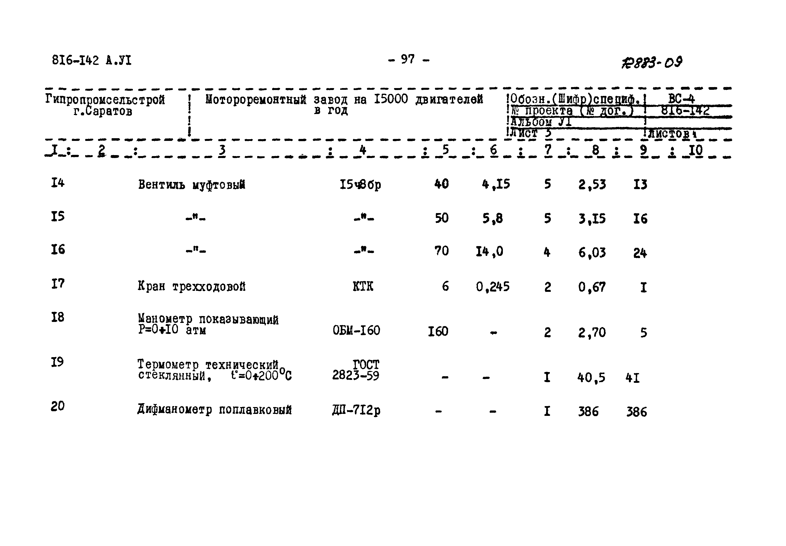 Типовой проект 816-142