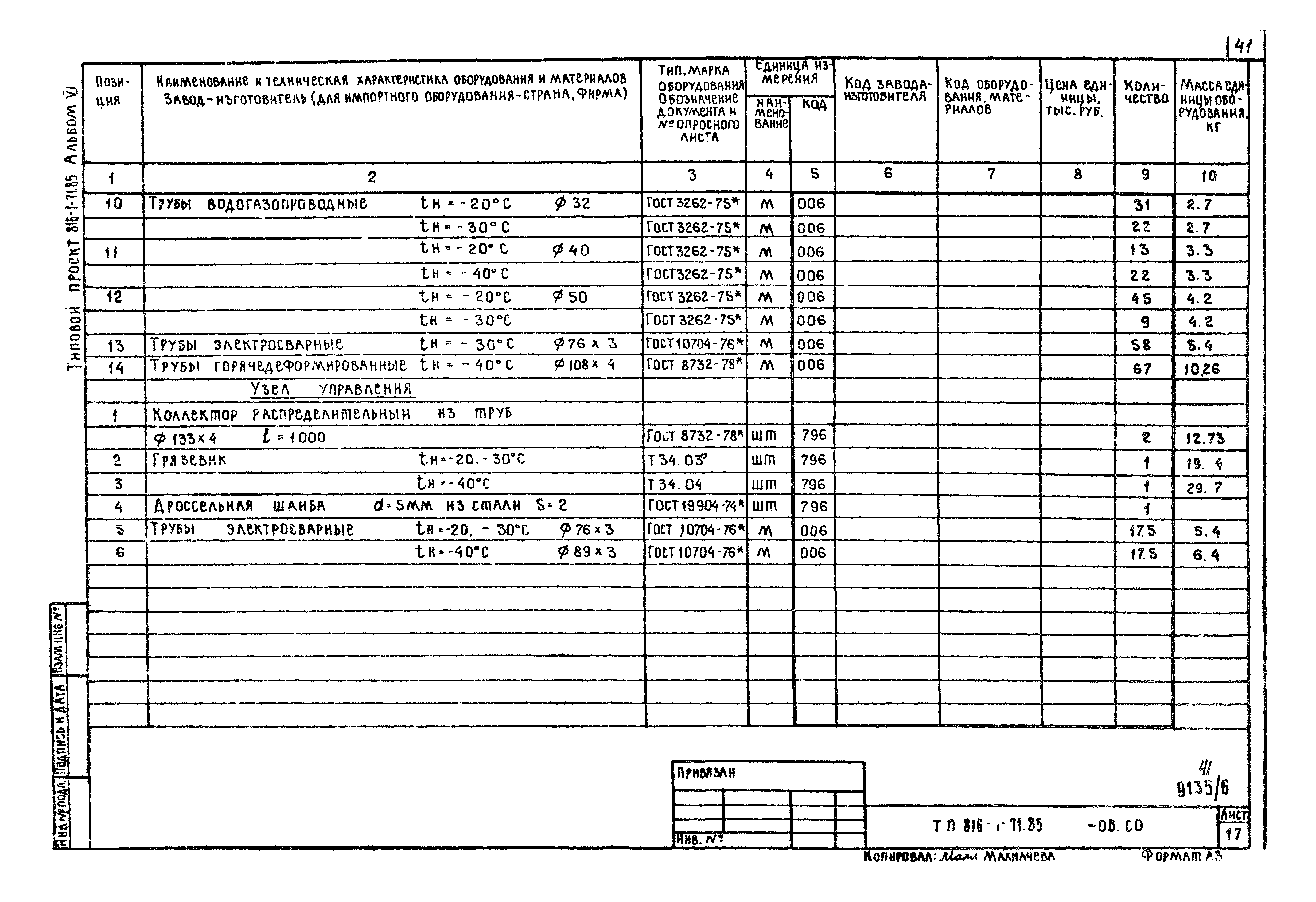 Типовой проект 816-1-71.85