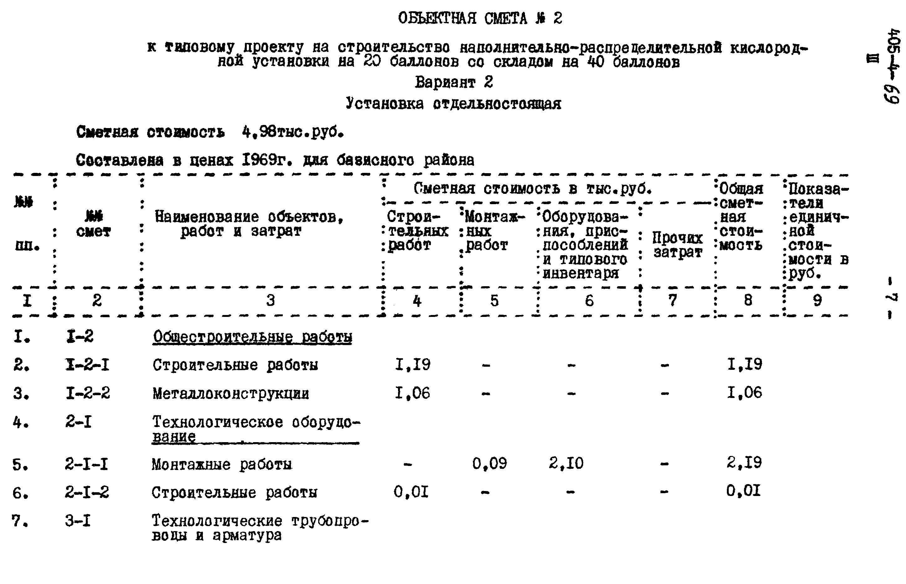 Типовой проект 405-4-69
