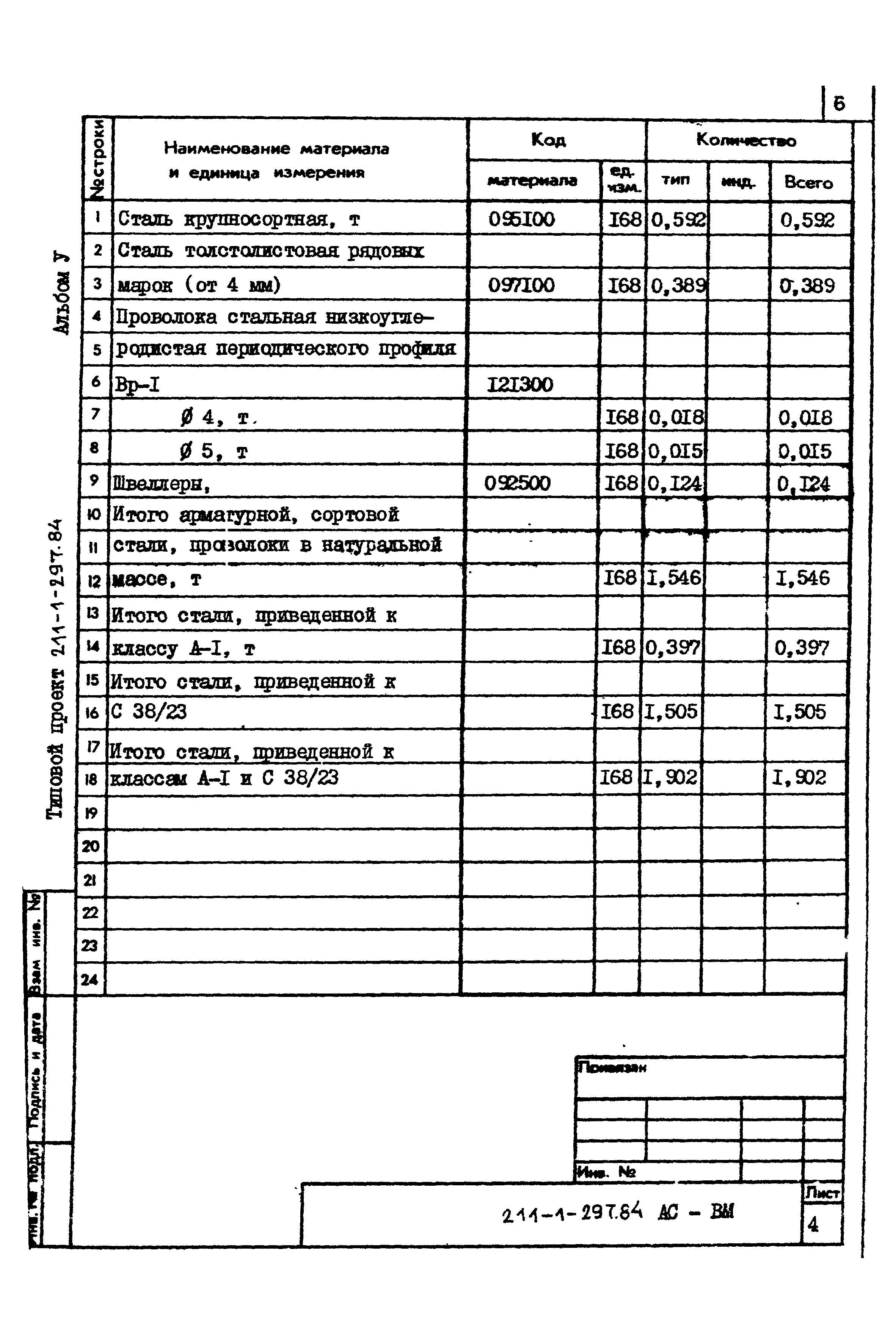 Типовой проект 211-1-297.84