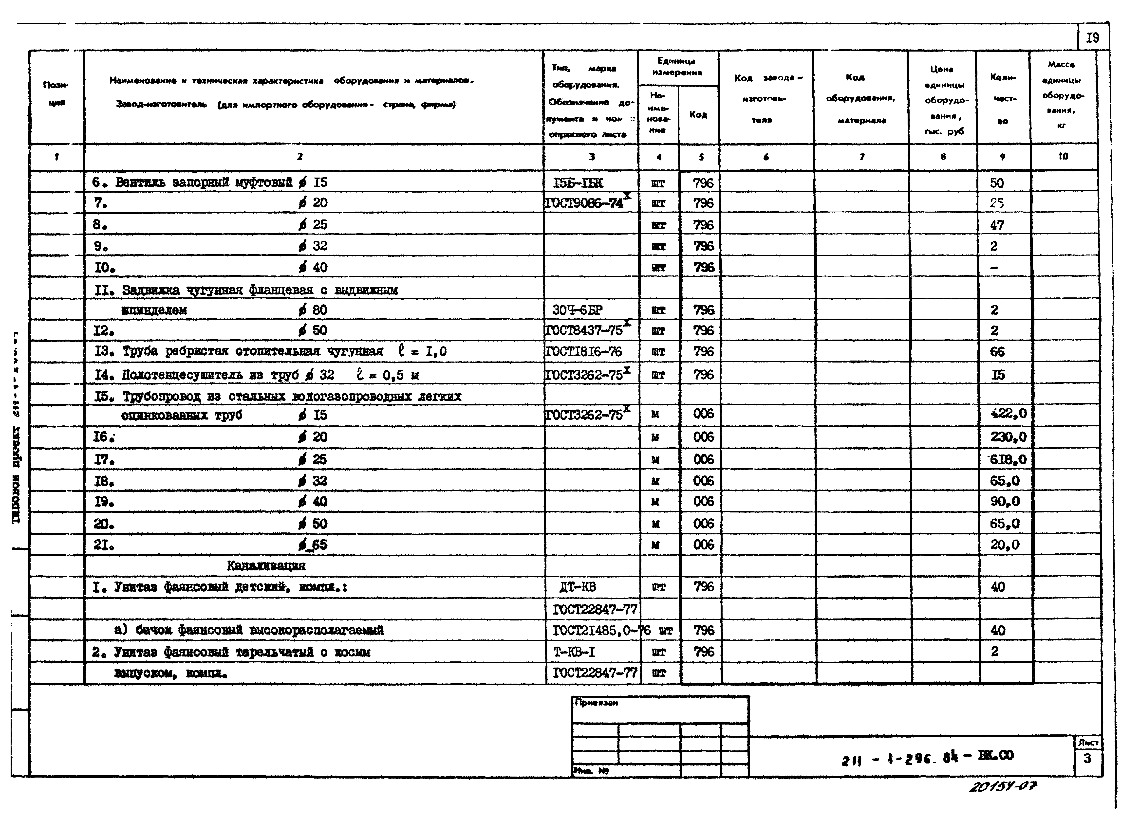 Типовой проект 211-1-296.84