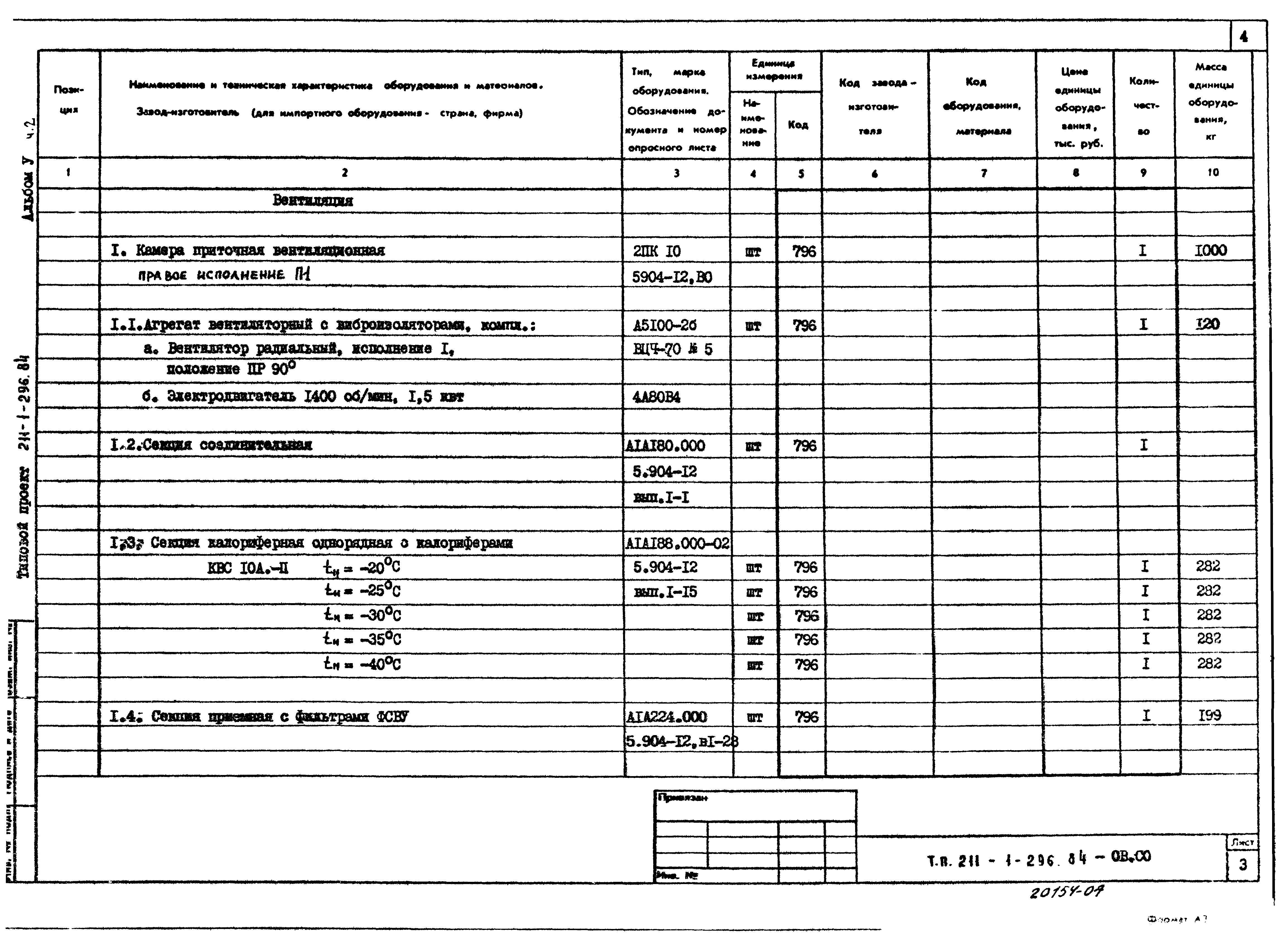 Типовой проект 211-1-296.84