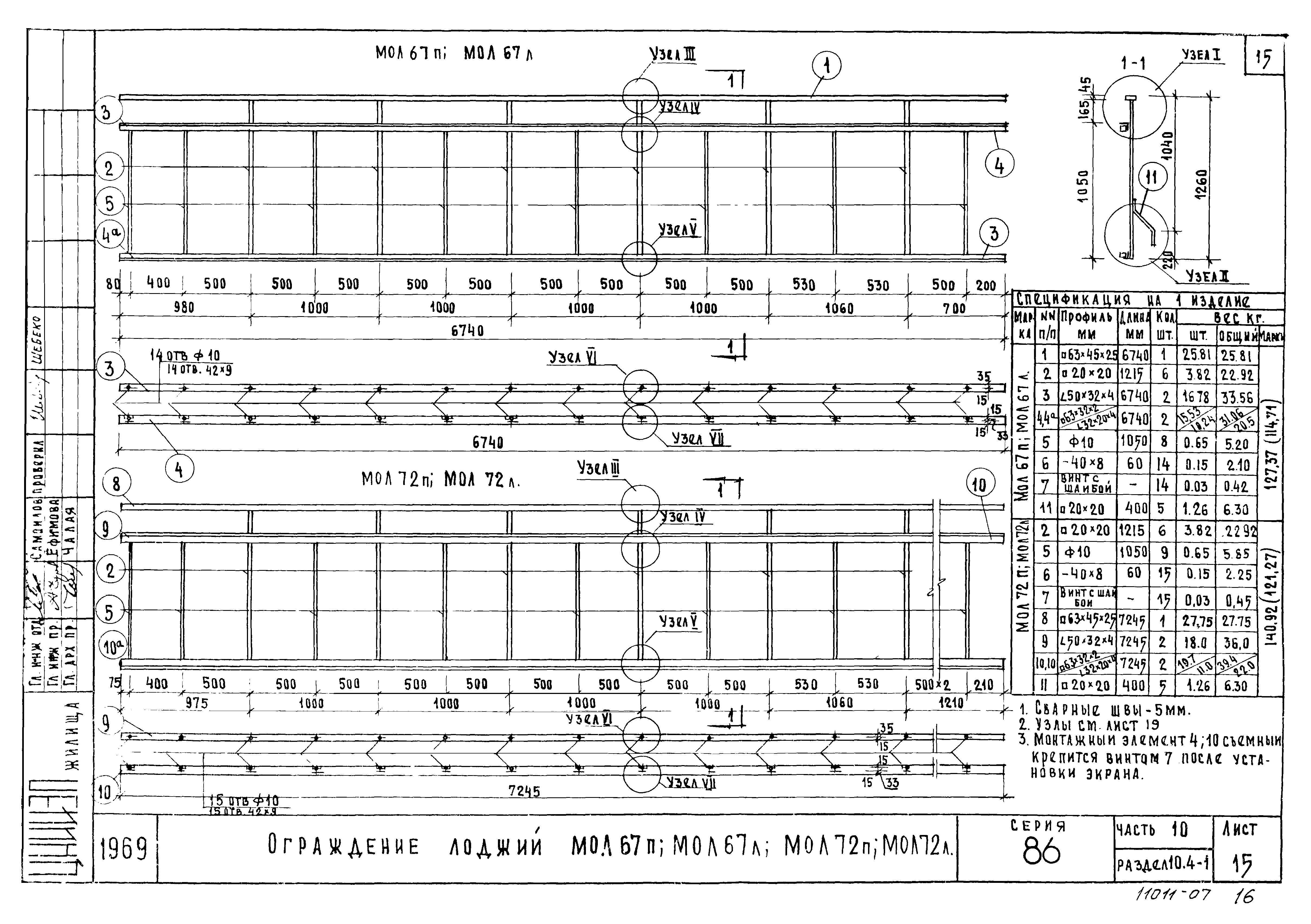 Скачать Типовой проект Серия 86 Часть 10. Раздел 10.4-1. Изделия заводского  изготовления. Металлические изделия