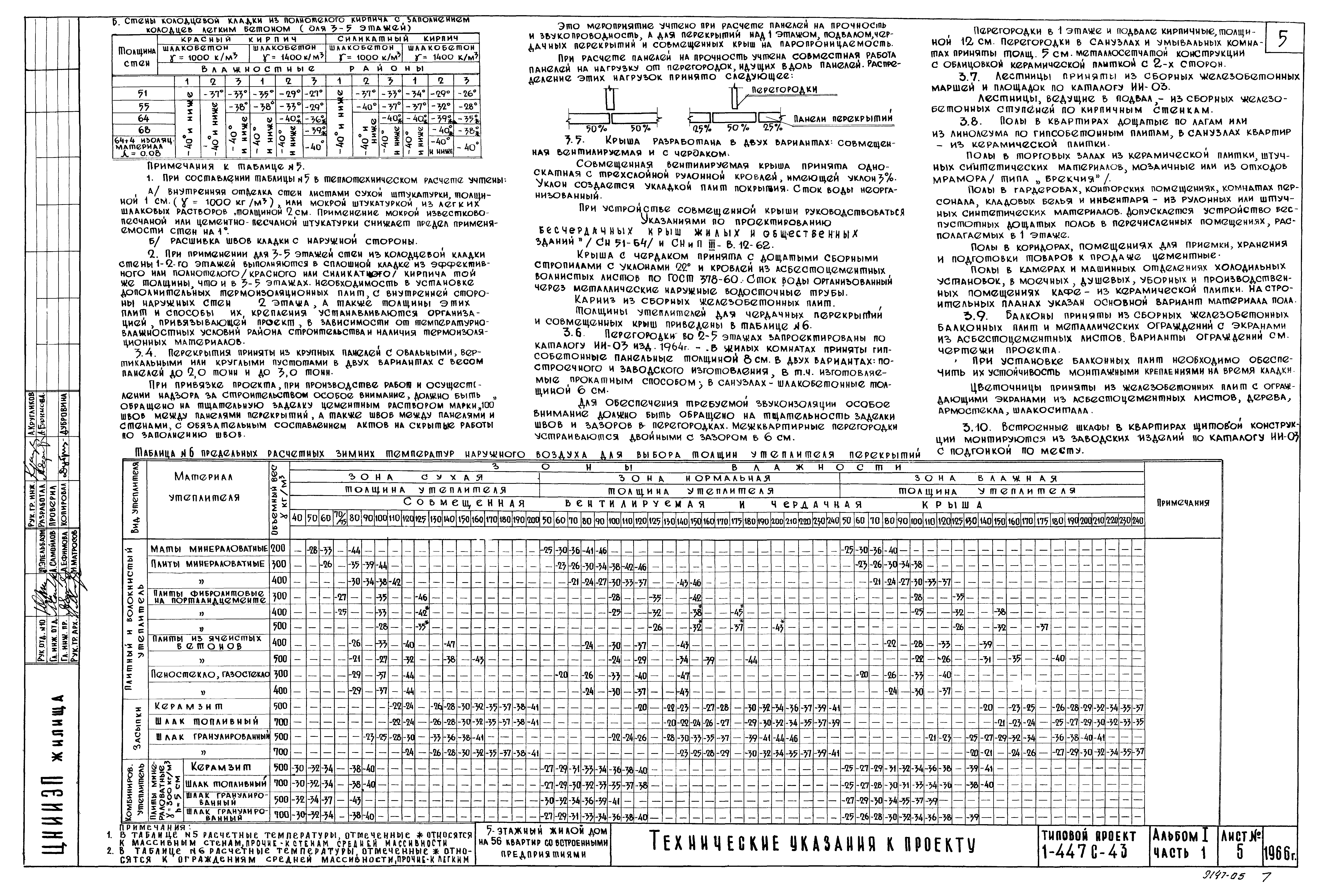 Скачать Типовой проект 1-447с-43 Альбом I. Часть 1. Чертежи здания выше  отм. 2.800. Архитектурно-строительные чертежи